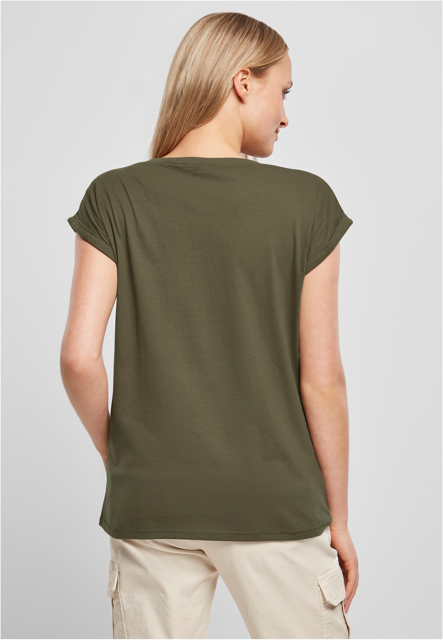 Ladies Extended Shoulder Tee olive | olive