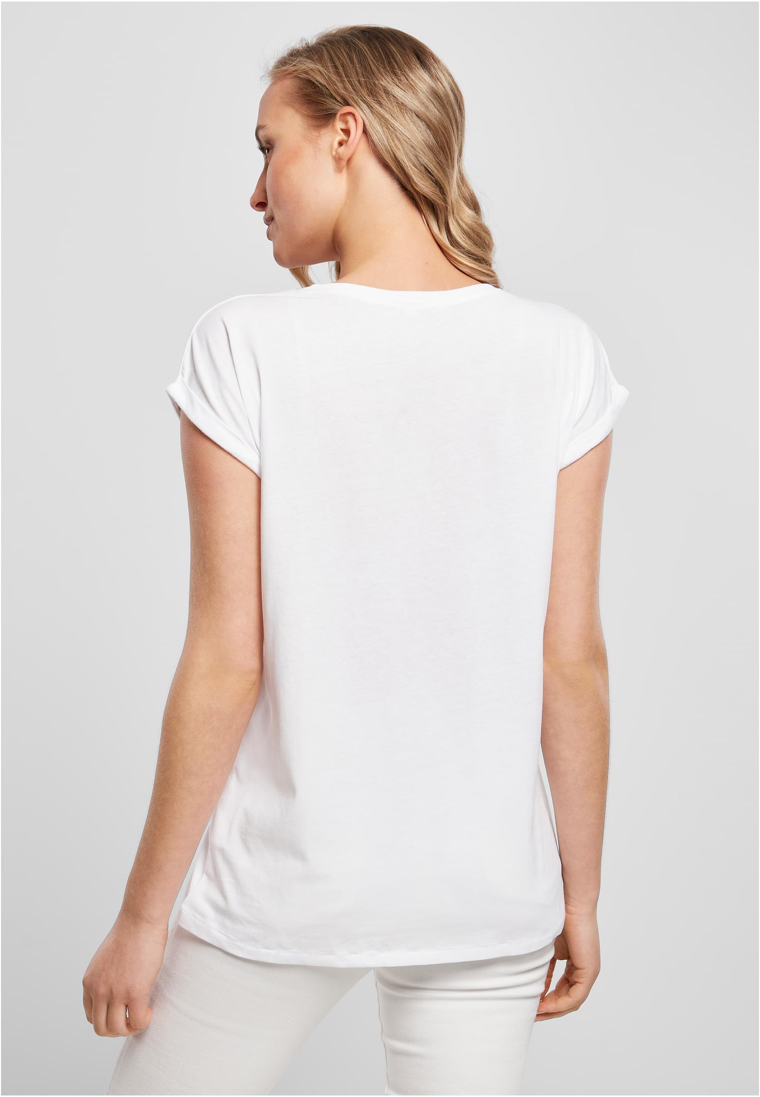Ladies Extended Shoulder Tee white | white