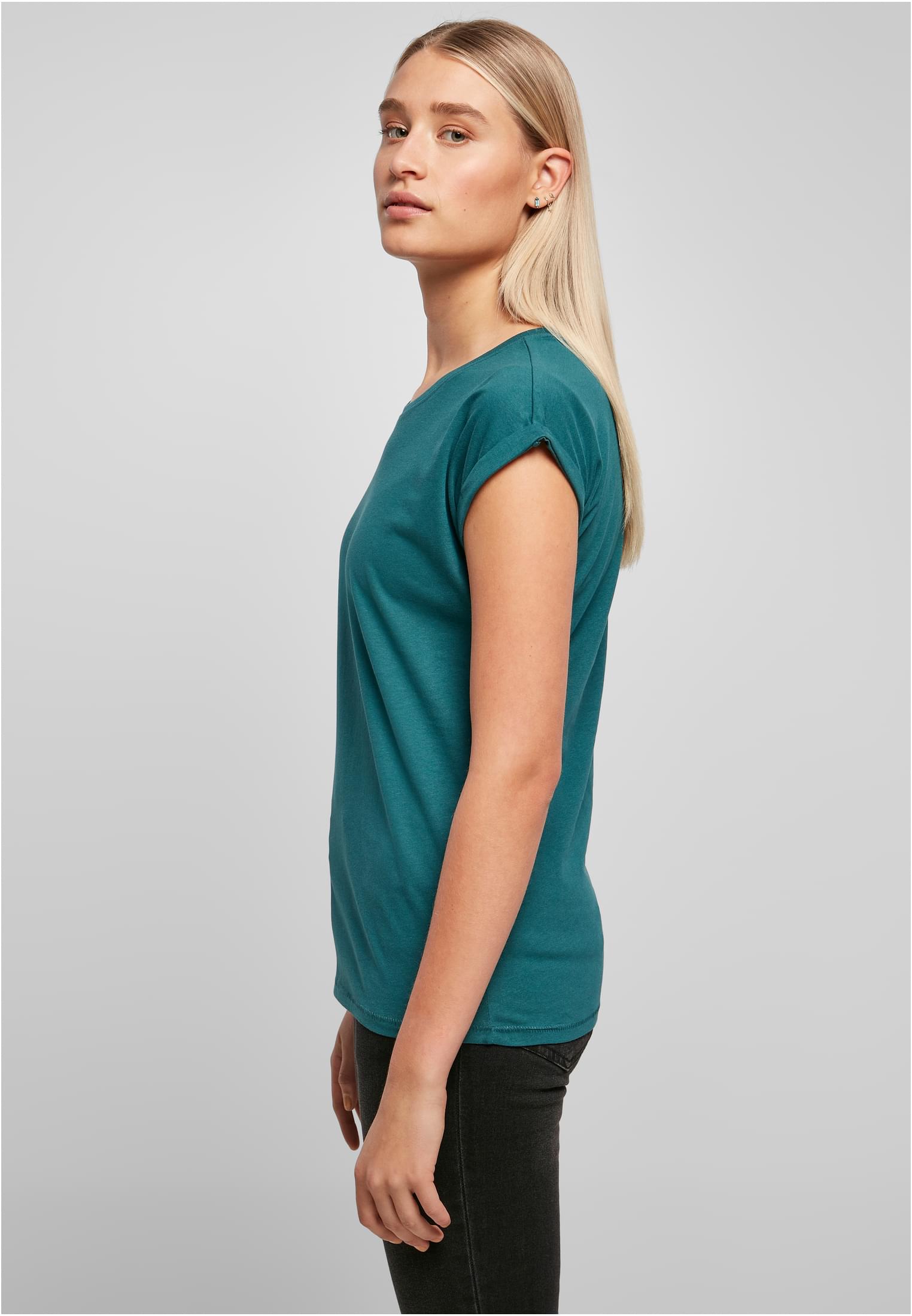 Ladies Extended Shoulder Tee teal | teal