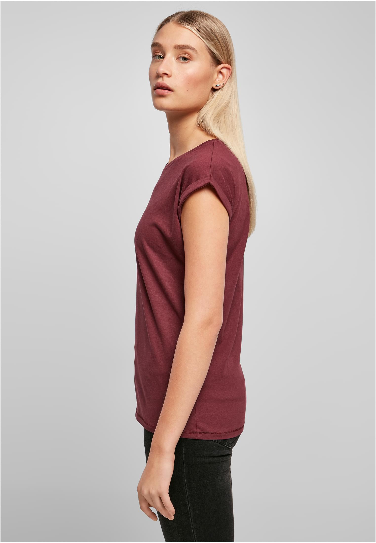 Ladies Extended Shoulder Tee cherry | cherry