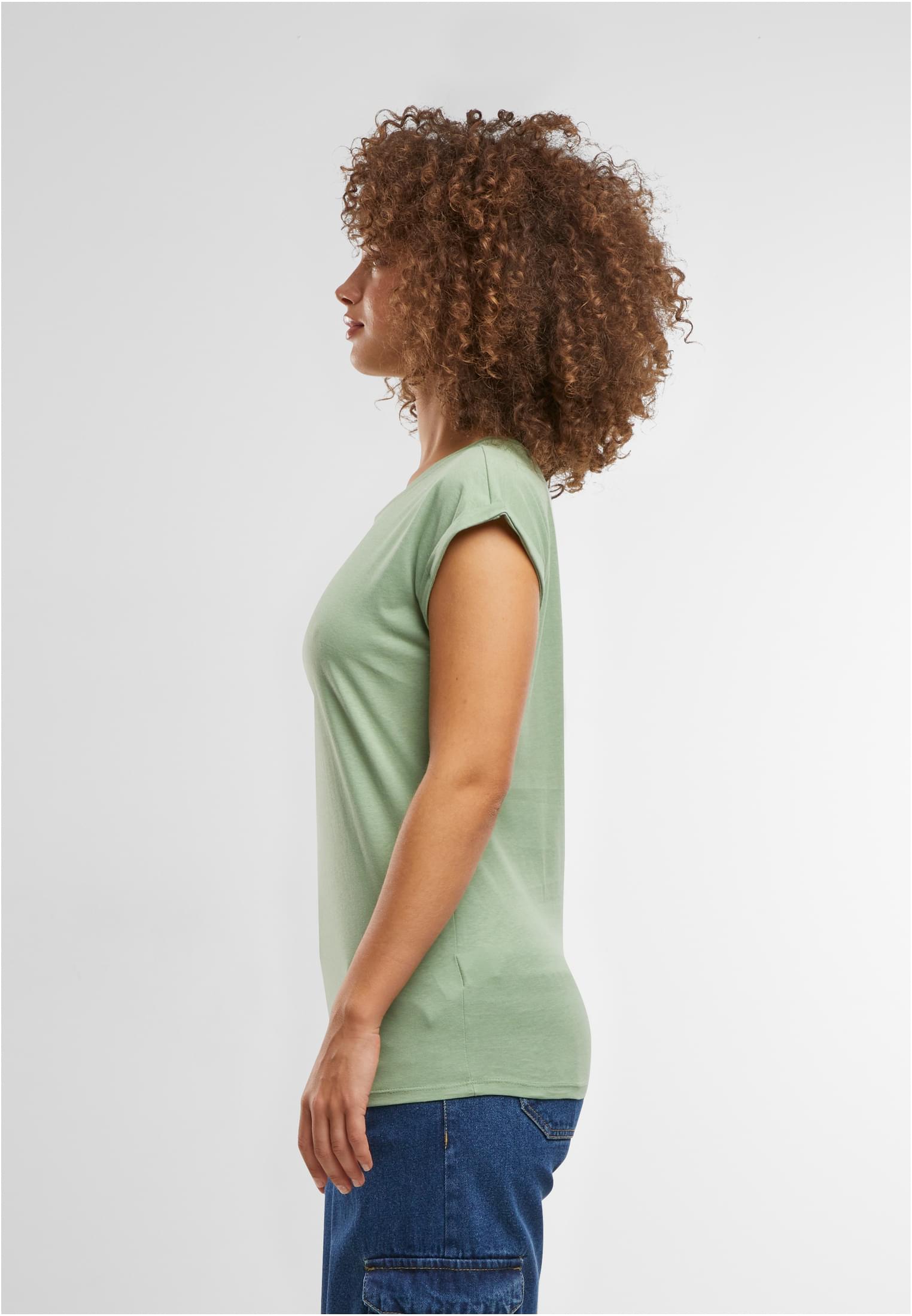 Ladies Extended Shoulder Tee paleleaf | paleleaf