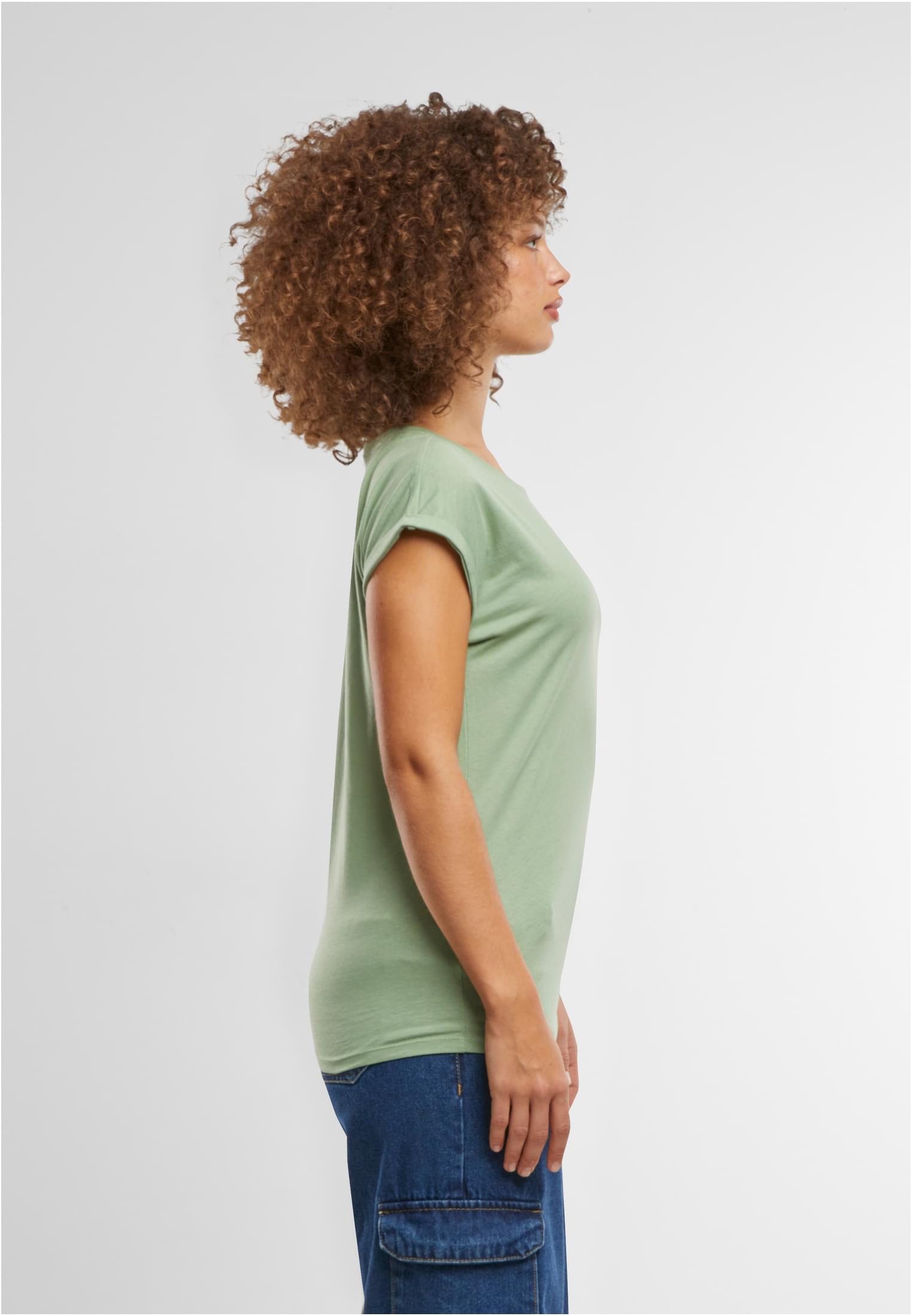 Ladies Extended Shoulder Tee paleleaf | paleleaf
