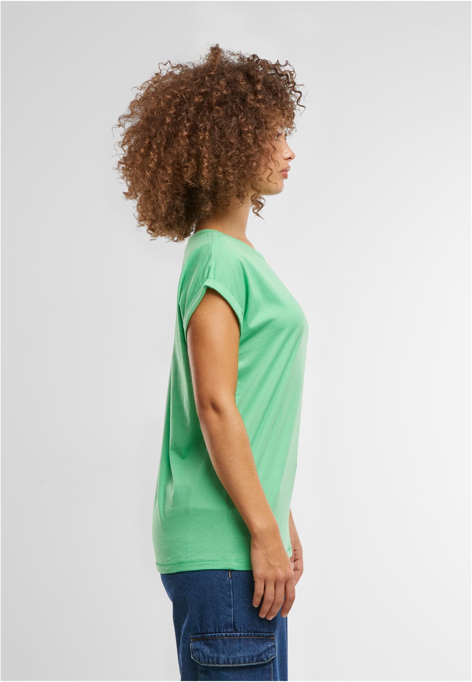 Ladies Extended Shoulder Tee ghost green | ghost green