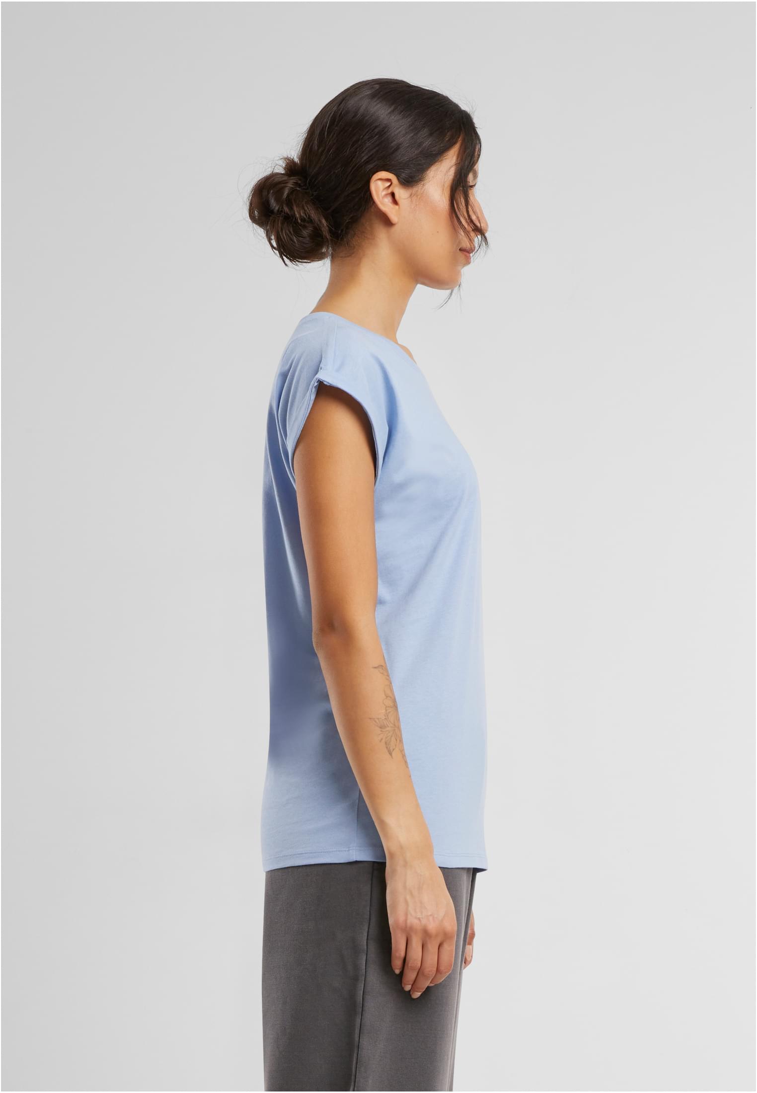 Ladies Extended Shoulder Tee powderblue | powderblue