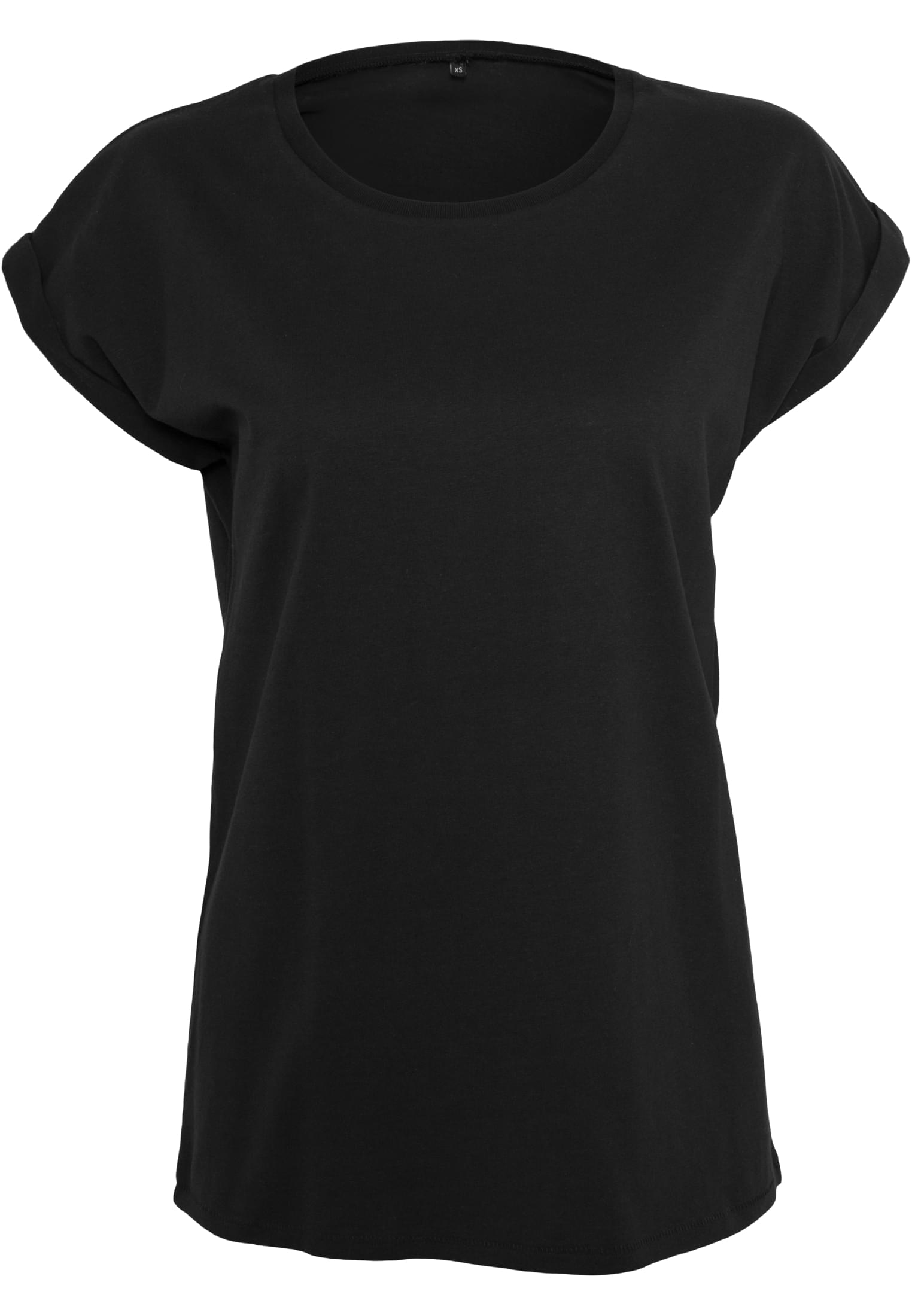 Ladies Extended Shoulder Tee black | black