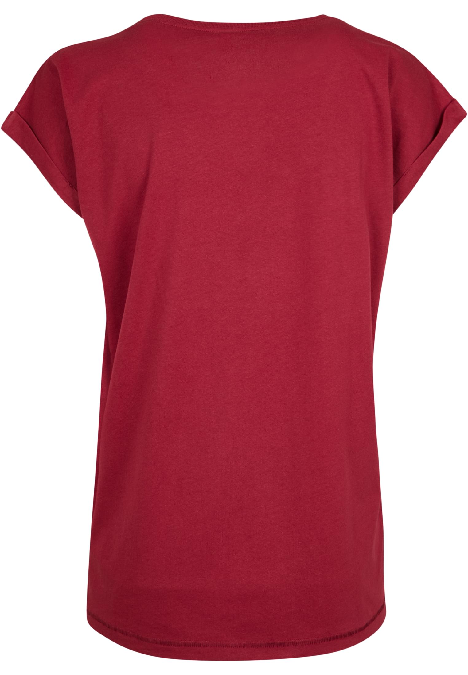 Ladies Extended Shoulder Tee burgundy | burgundy