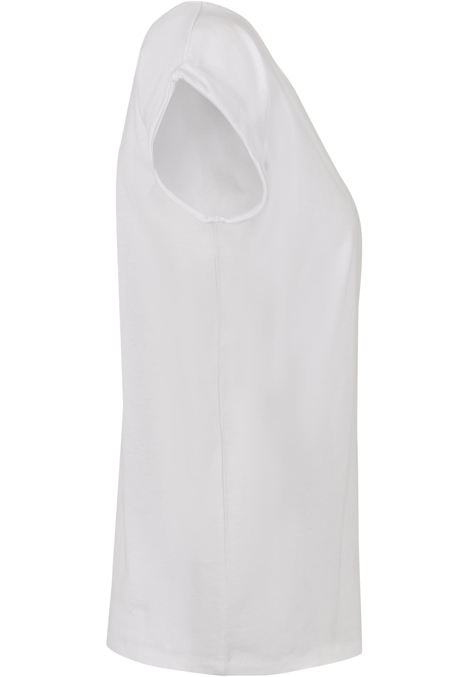 Ladies Extended Shoulder Tee white | white