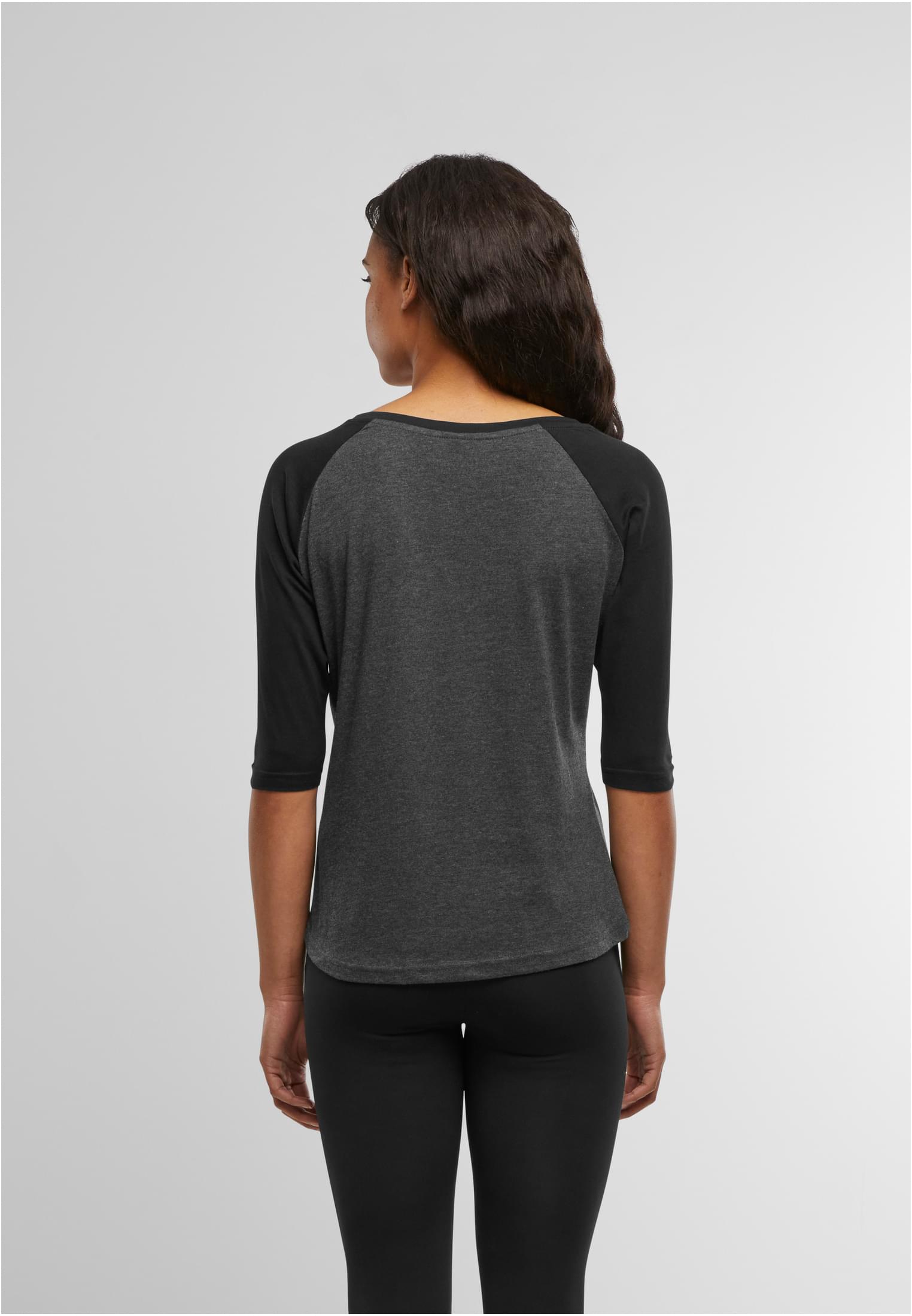 Ladies 3/4 Contrast Raglan Tee cha/blk | cha/blk