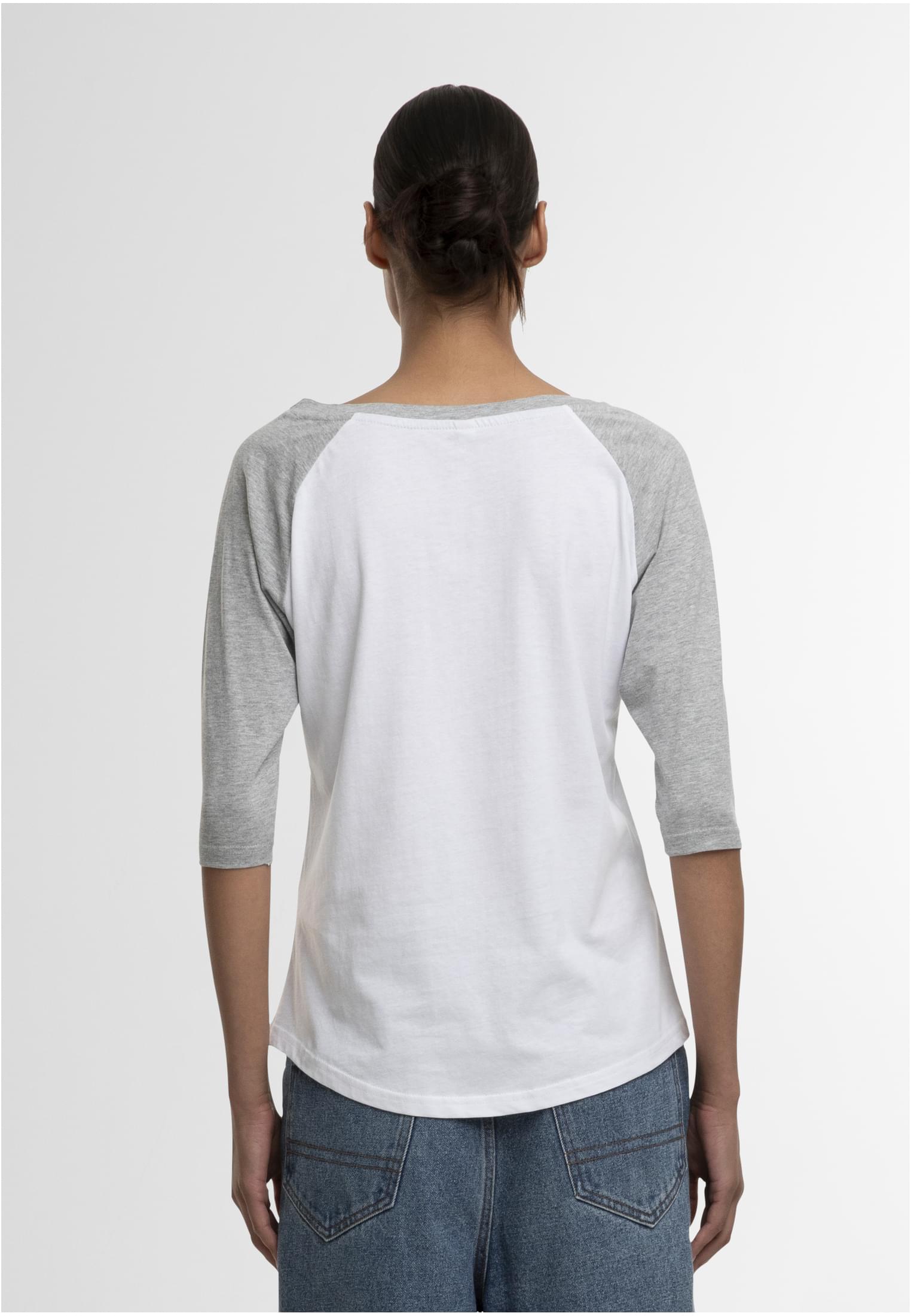 Ladies 3/4 Contrast Raglan Tee white/h.grey | white/h.grey