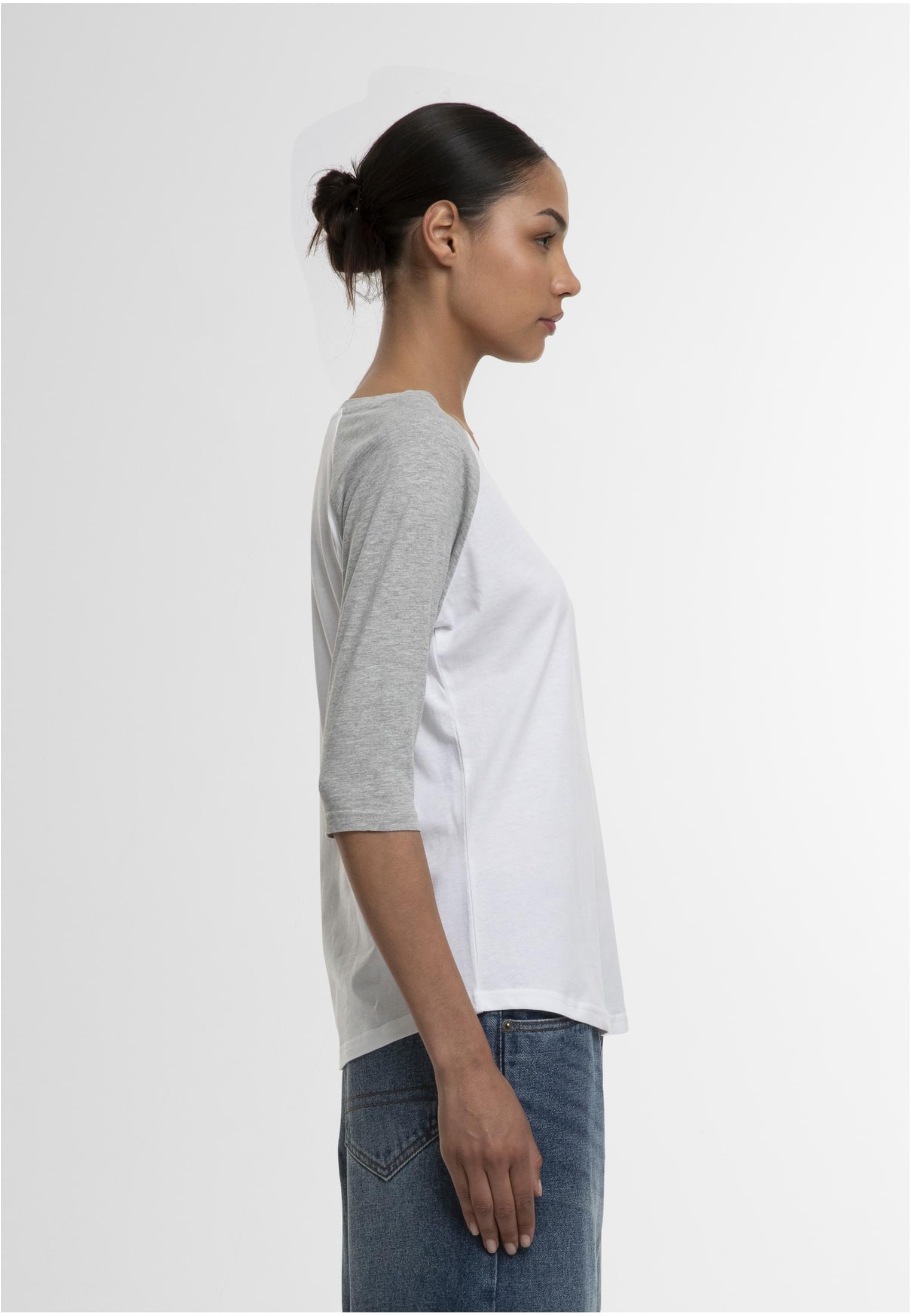 Ladies 3/4 Contrast Raglan Tee white/h.grey | white/h.grey
