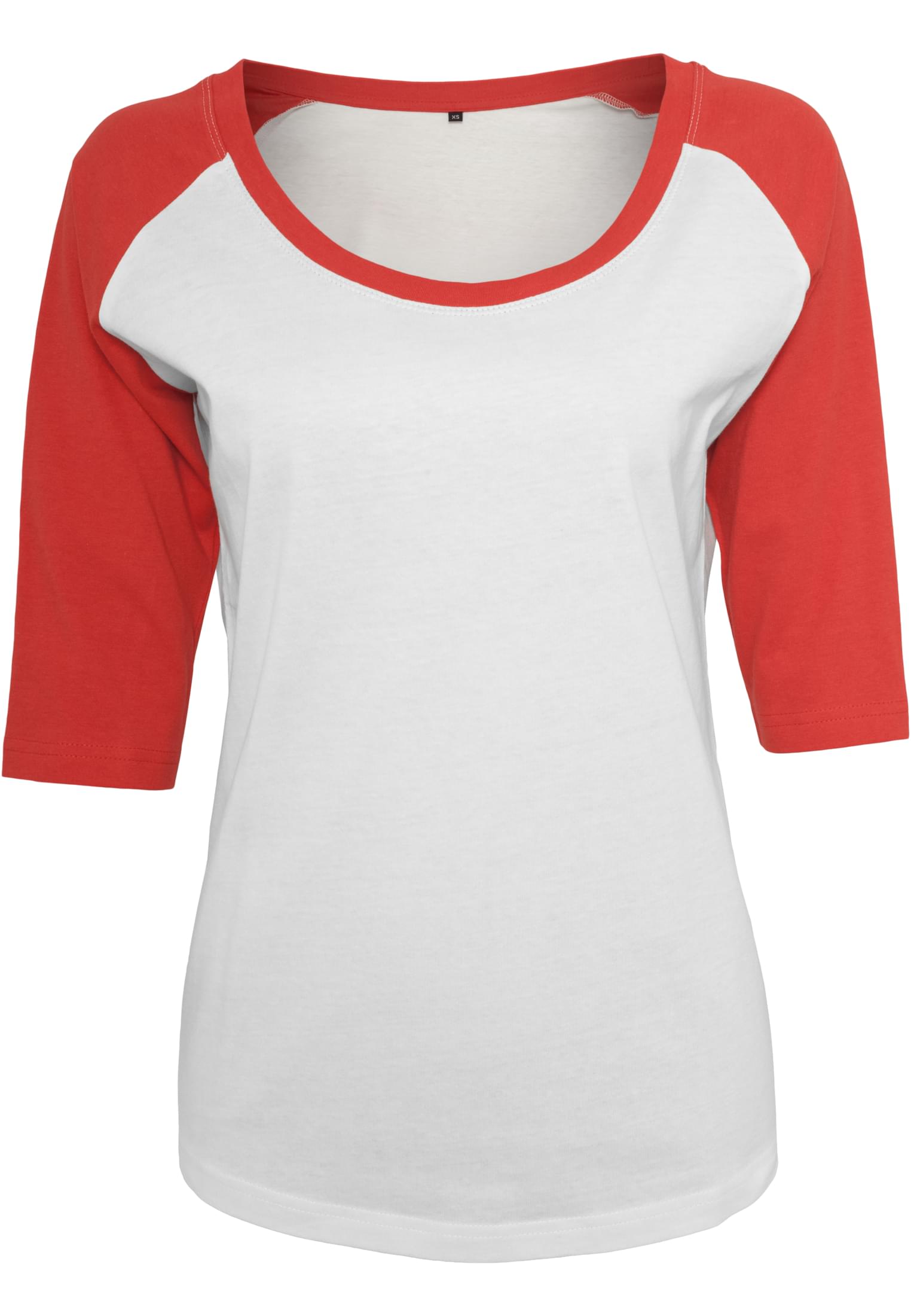 Ladies 3/4 Contrast Raglan Tee wht/red | wht/red