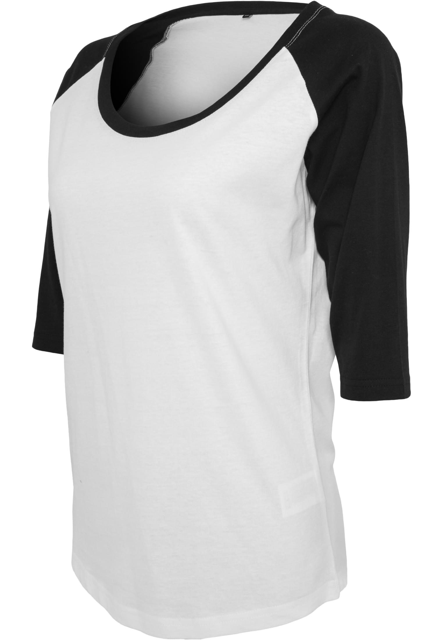 Ladies 3/4 Contrast Raglan Tee wht/blk | wht/blk