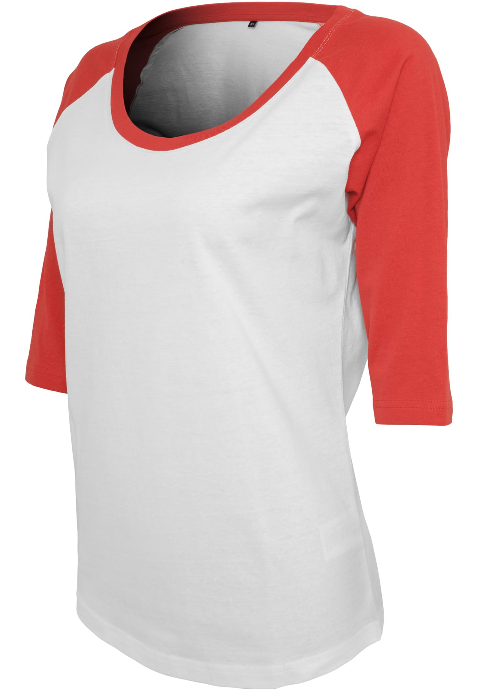 Ladies 3/4 Contrast Raglan Tee wht/red | wht/red