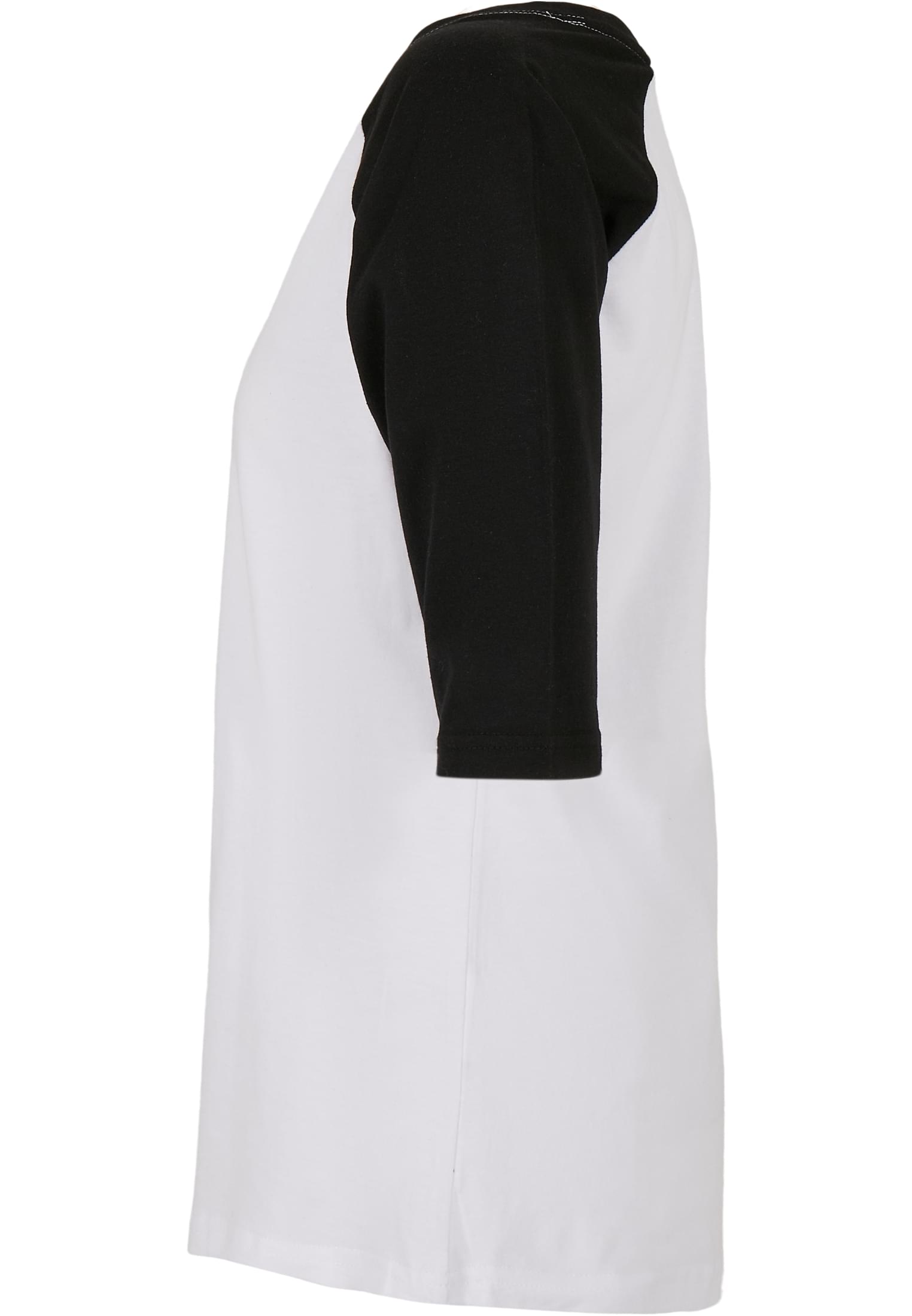 Ladies 3/4 Contrast Raglan Tee wht/blk | wht/blk