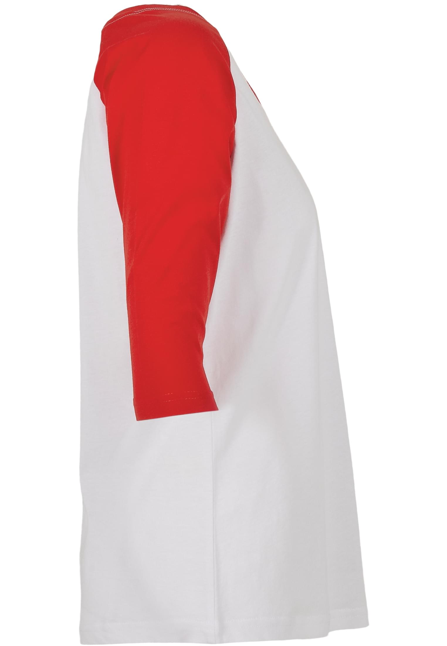 Ladies 3/4 Contrast Raglan Tee wht/red | wht/red