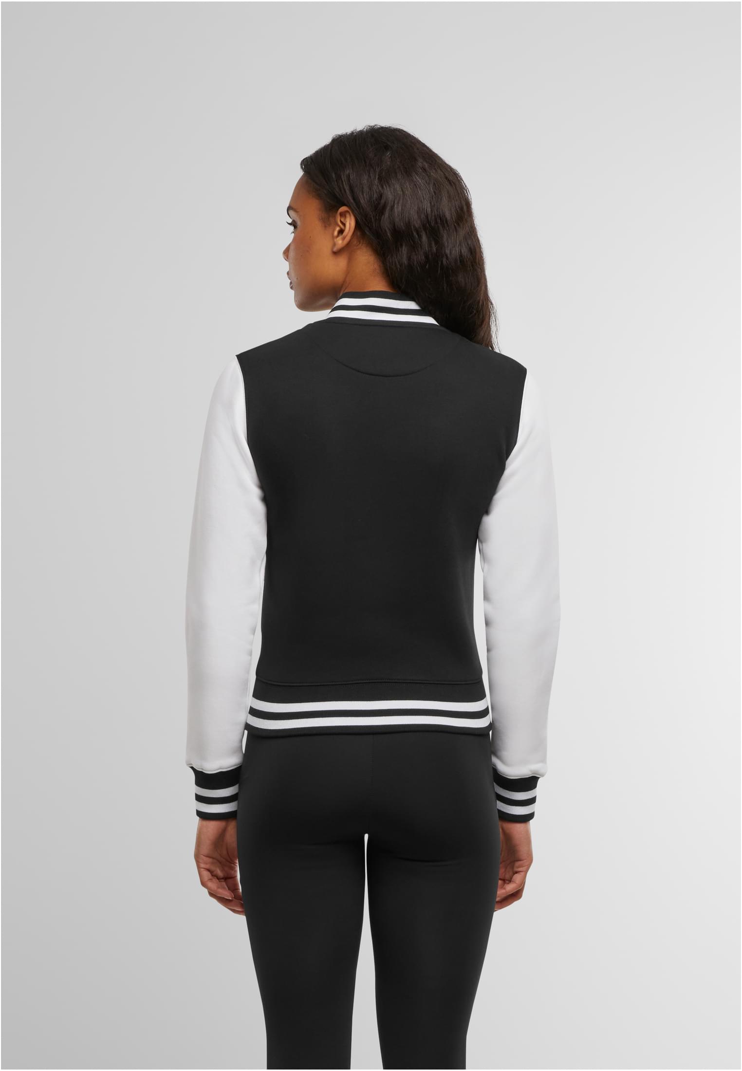 Ladies Sweat College Jacket blk/wht | blk/wht