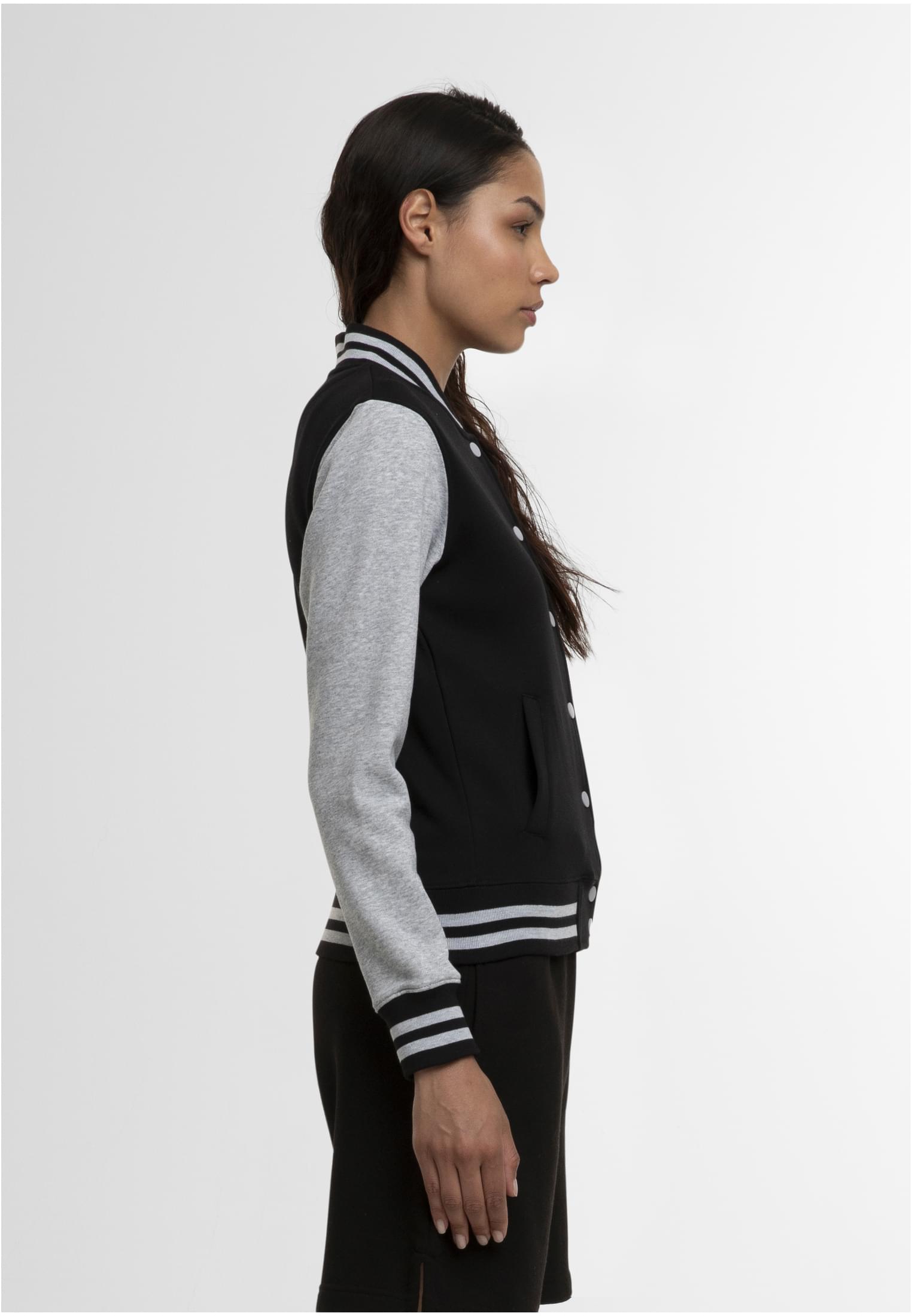 Ladies Sweat College Jacket black/h.grey | black/h.grey