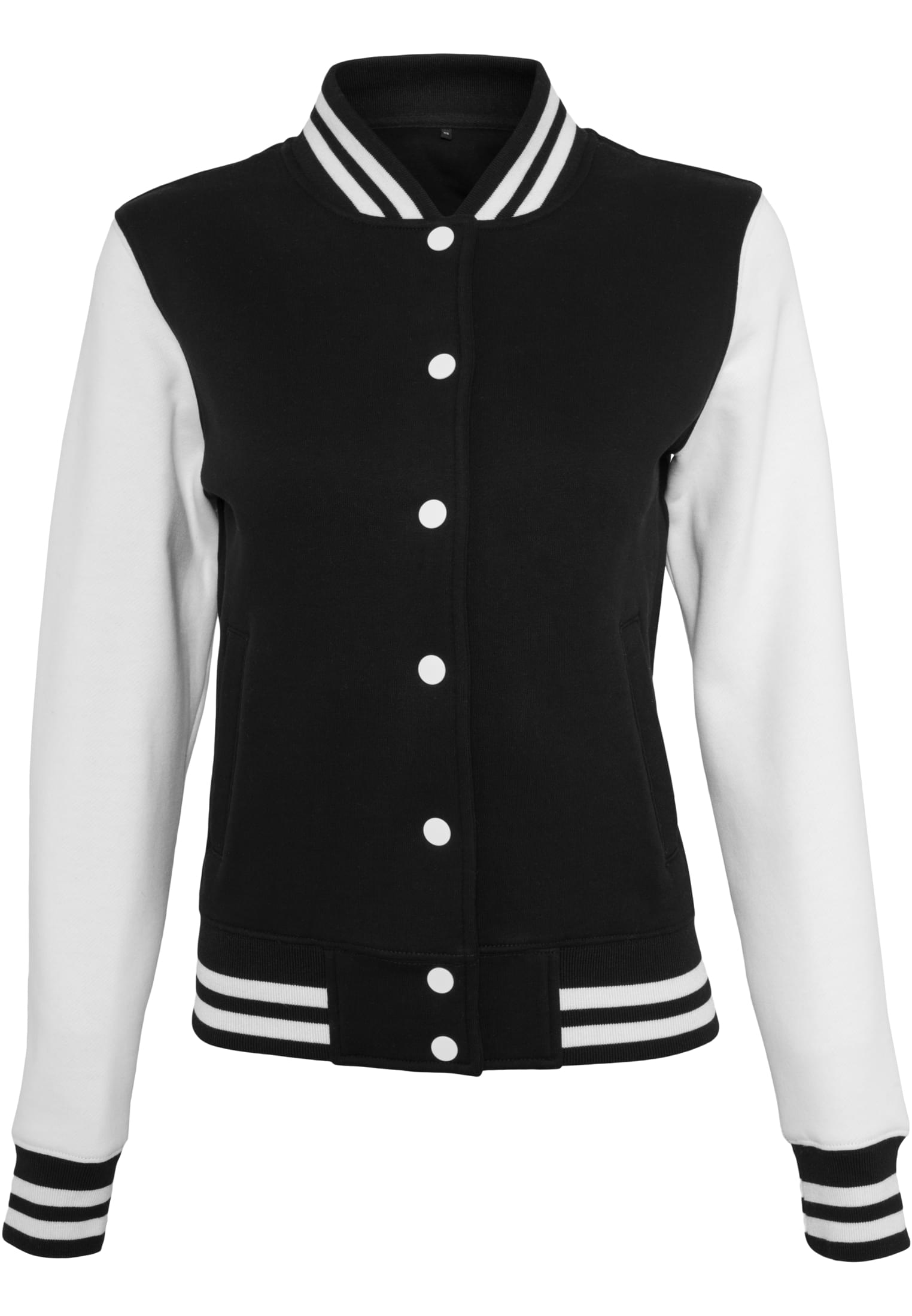 Ladies Sweat College Jacket blk/wht | blk/wht