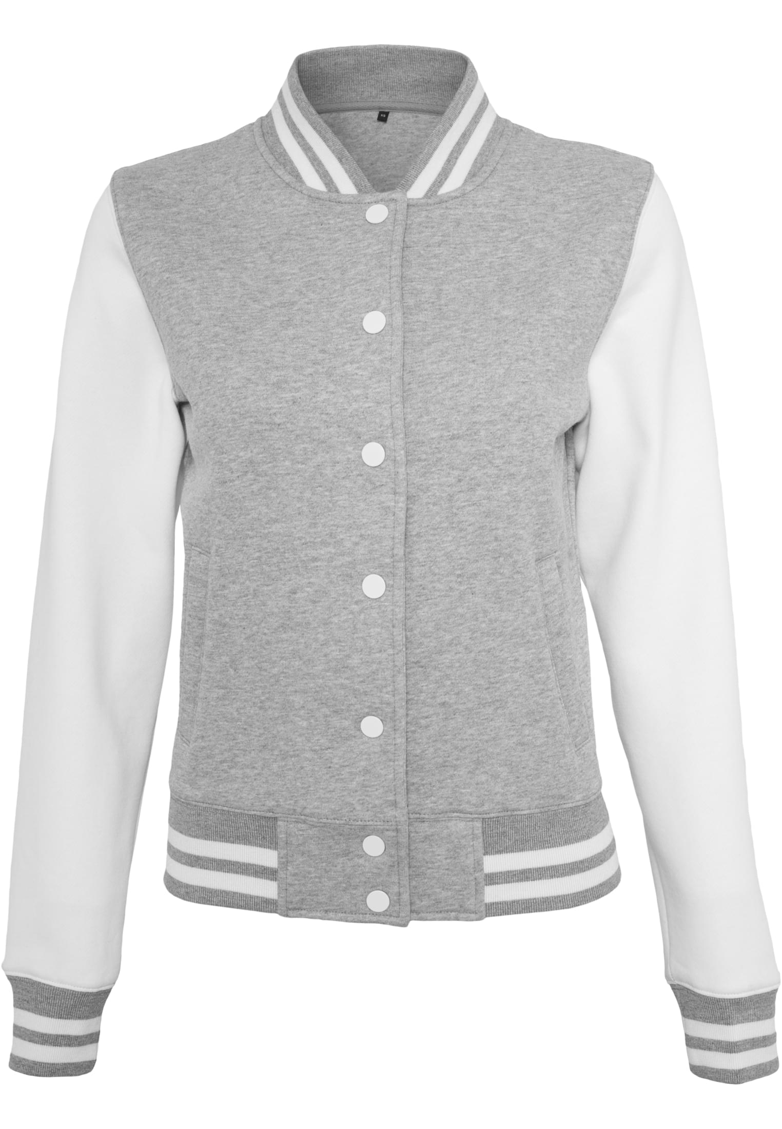 Ladies Sweat College Jacket gry/wht | gry/wht