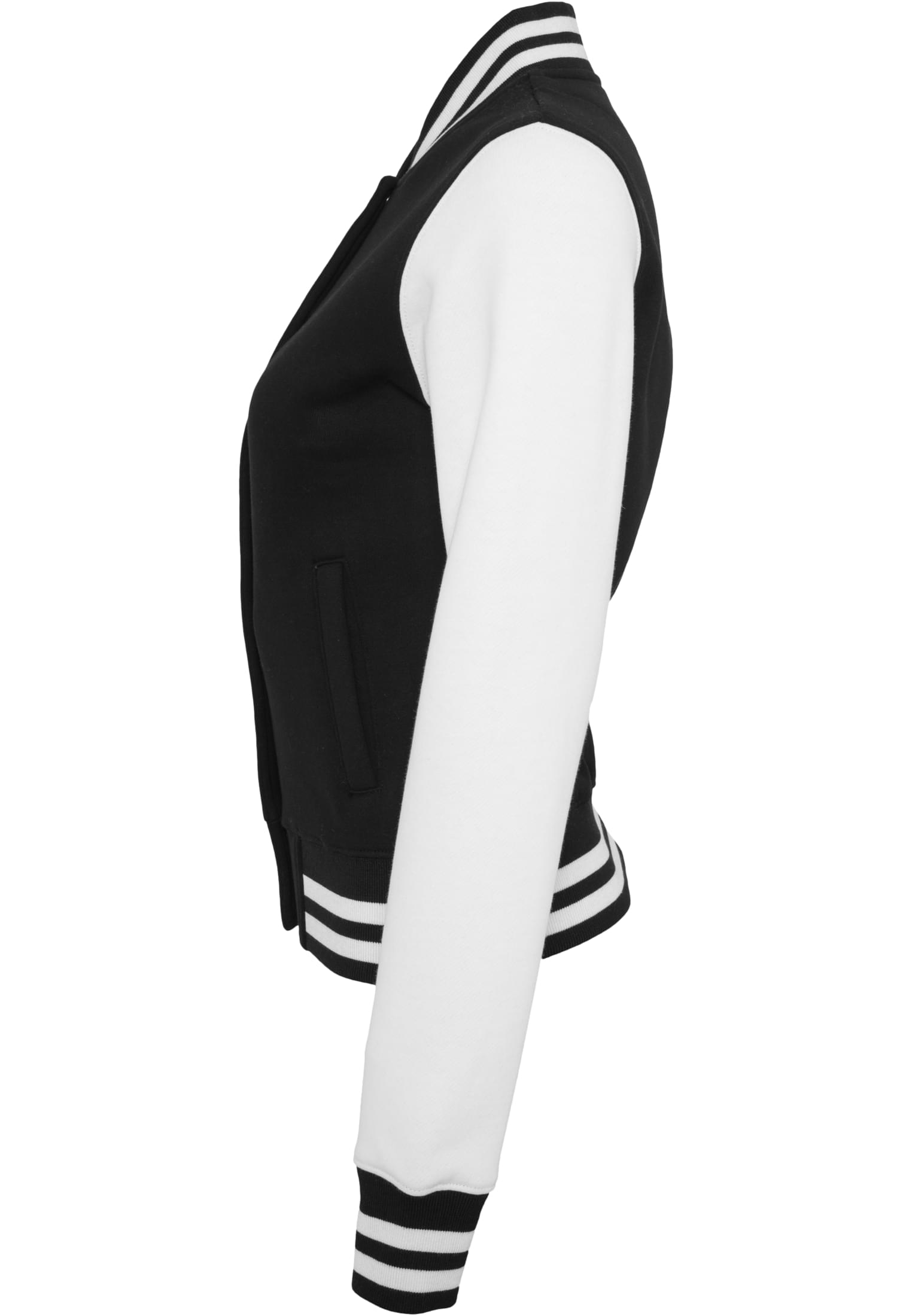 Ladies Sweat College Jacket blk/wht | blk/wht