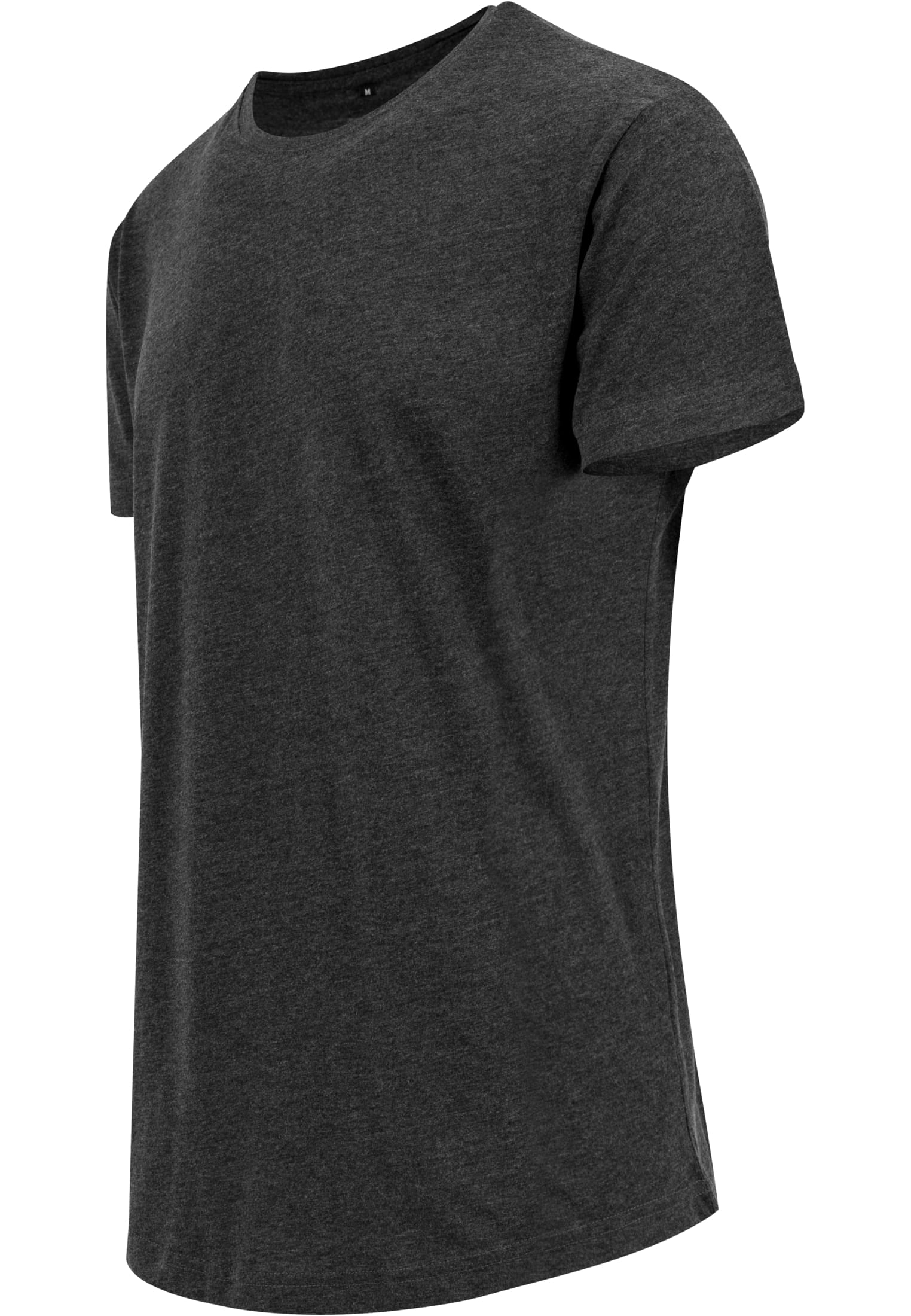 Shaped Long Tee charcoal | charcoal