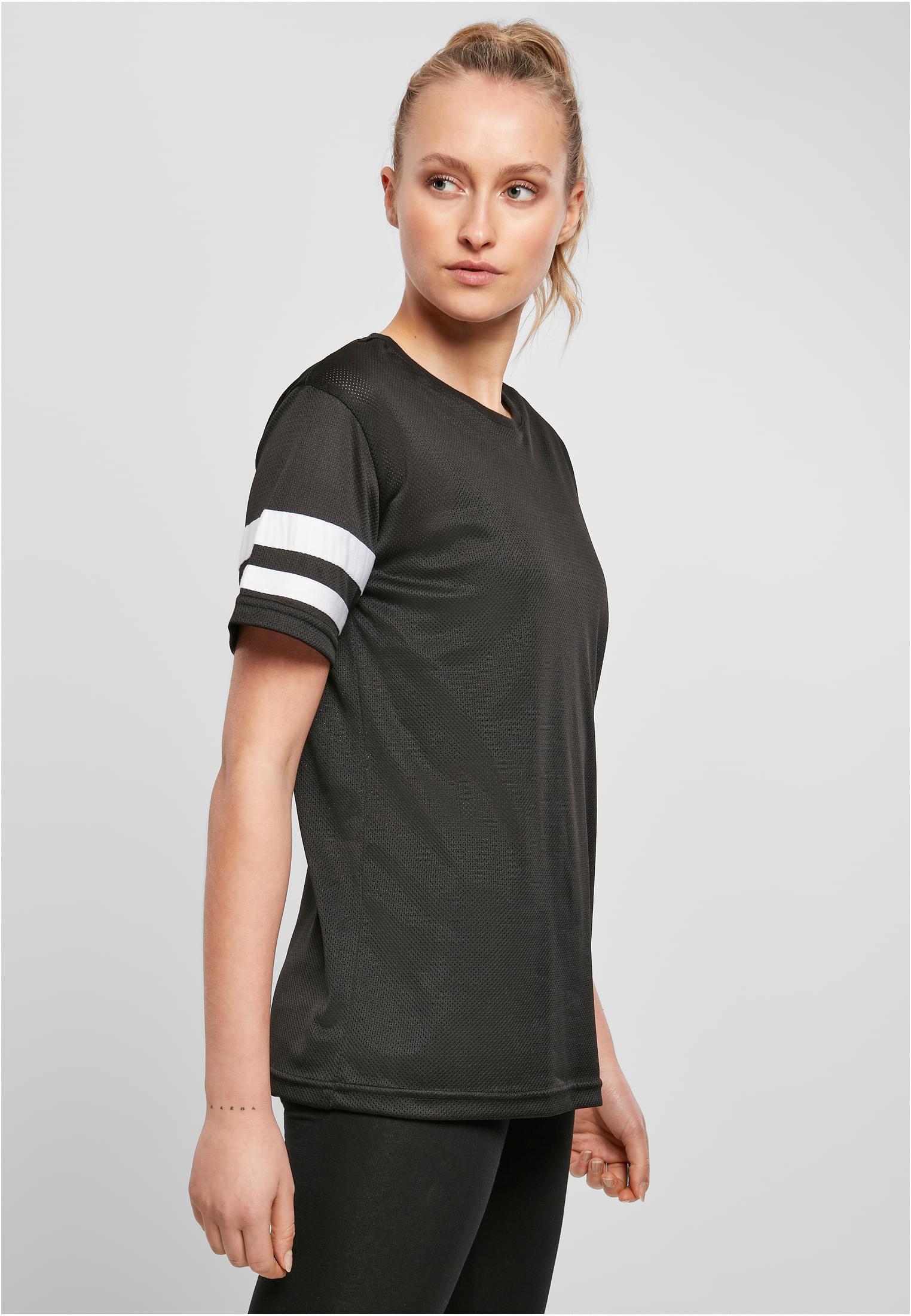 Ladies Mesh Stripe Tee blk/wht | blk/wht