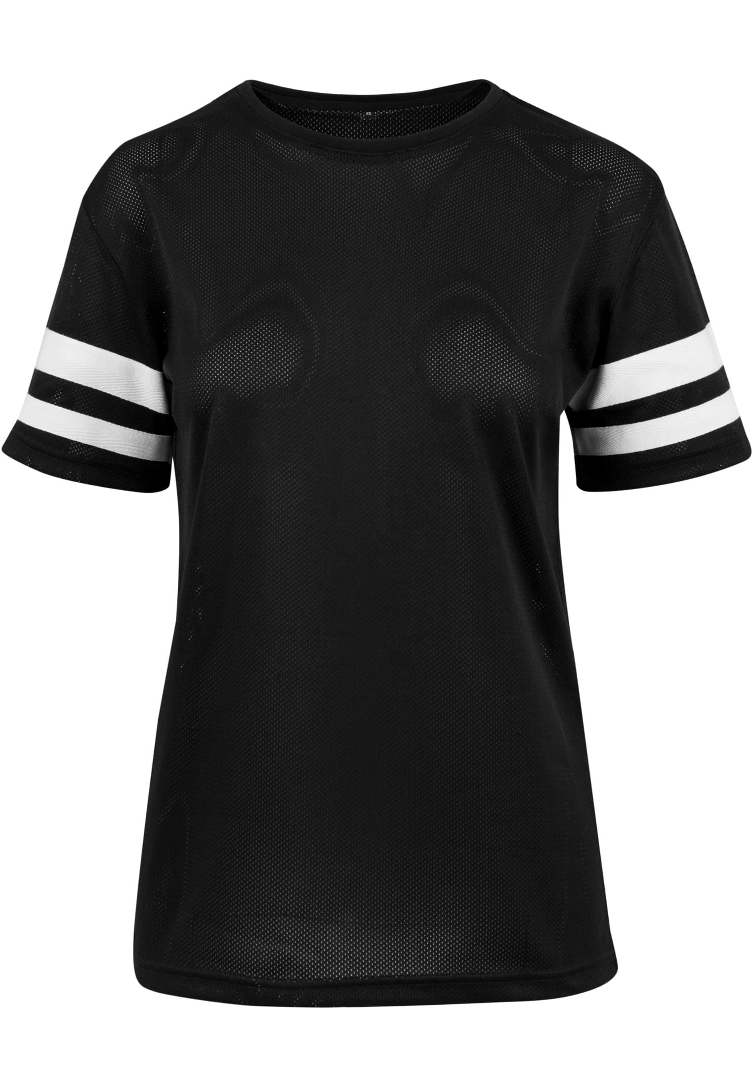 Ladies Mesh Stripe Tee blk/wht | blk/wht