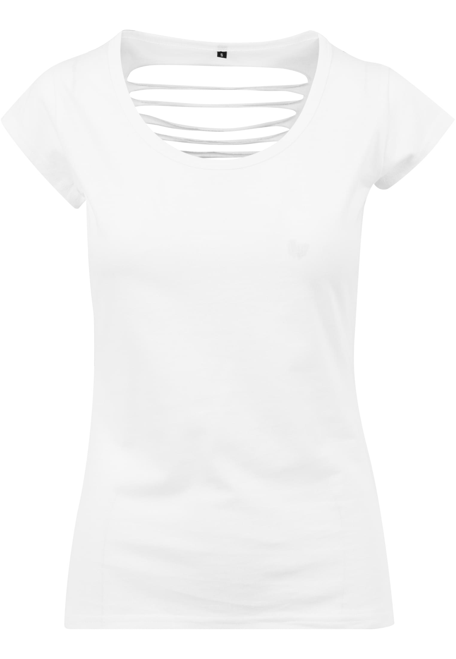 Ladies Back Cut Tee white | white