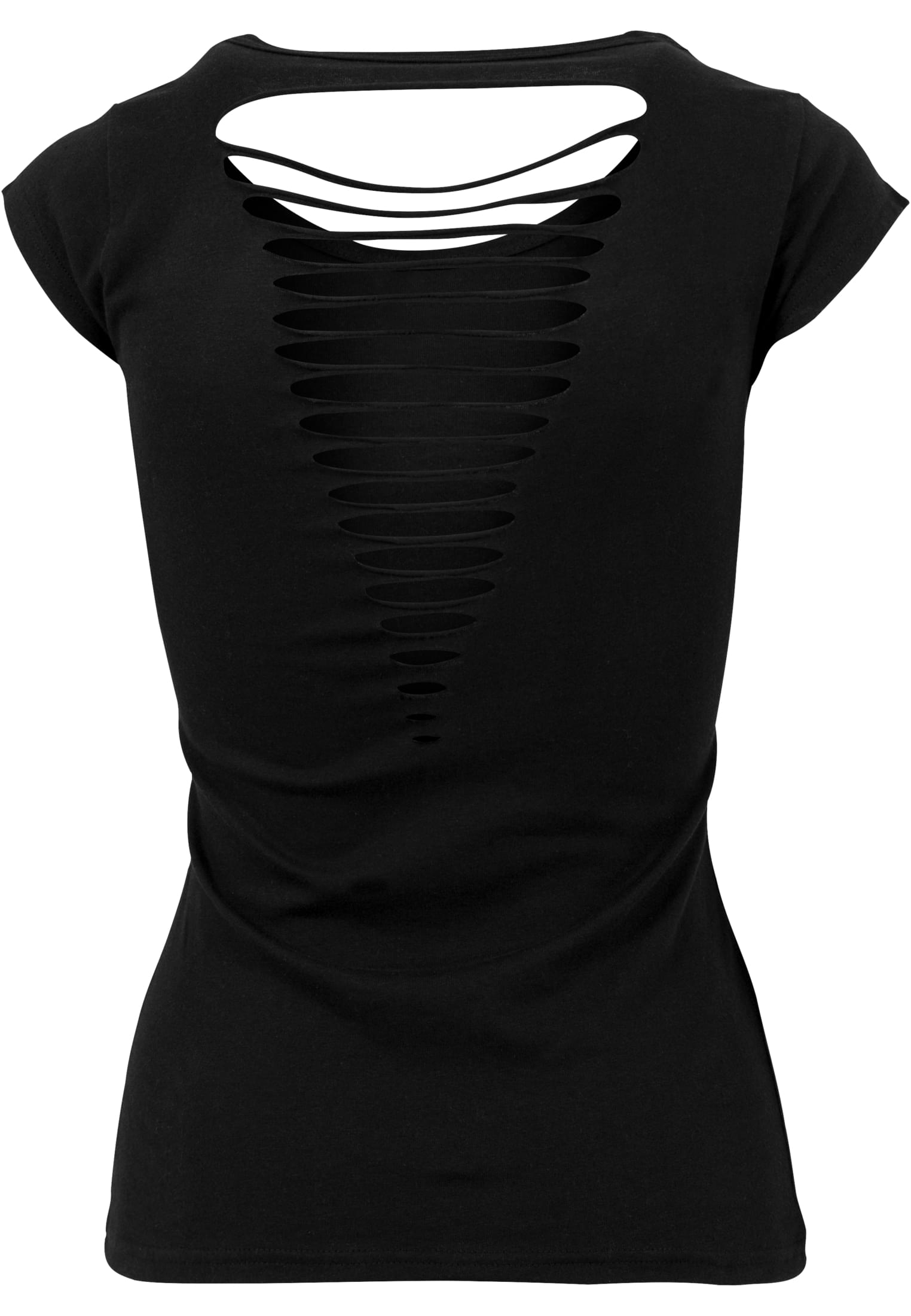 Ladies Back Cut Tee black | black