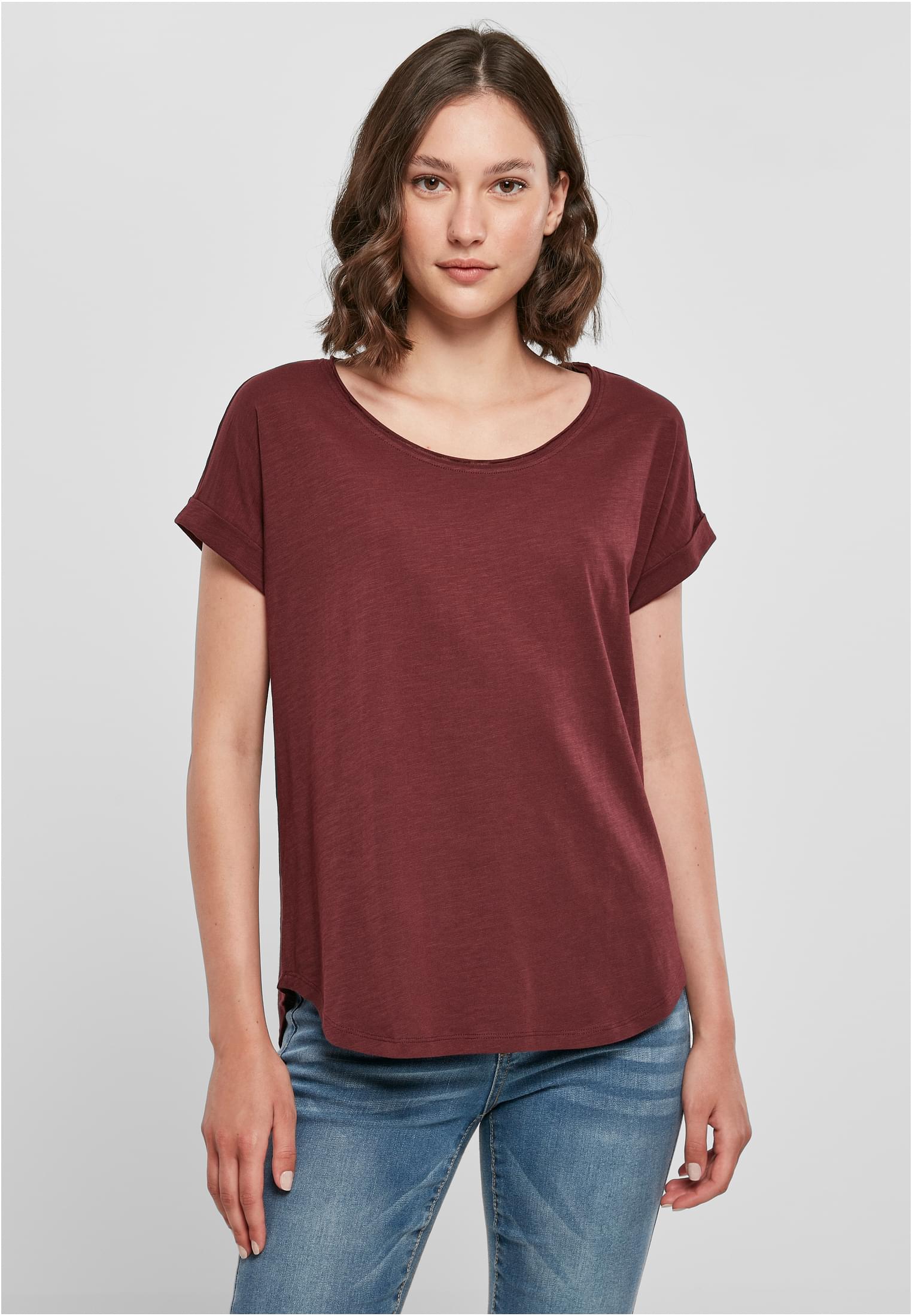 Ladies Long Slub Tee cherry | cherry