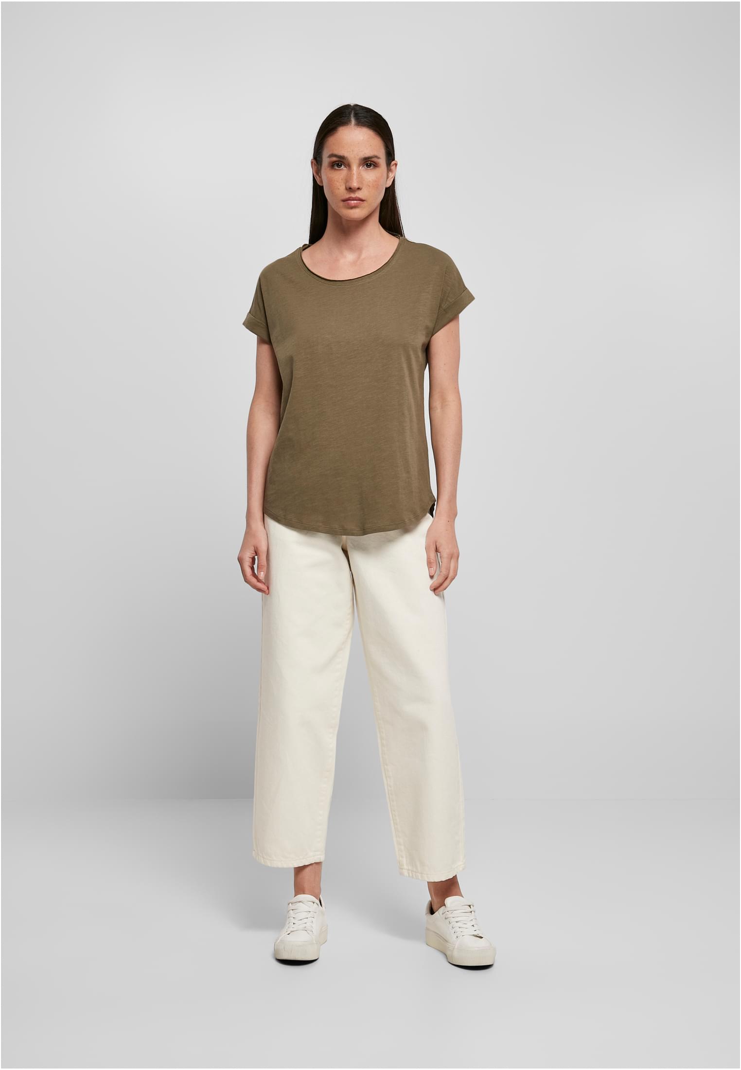 Ladies Long Slub Tee olive | olive