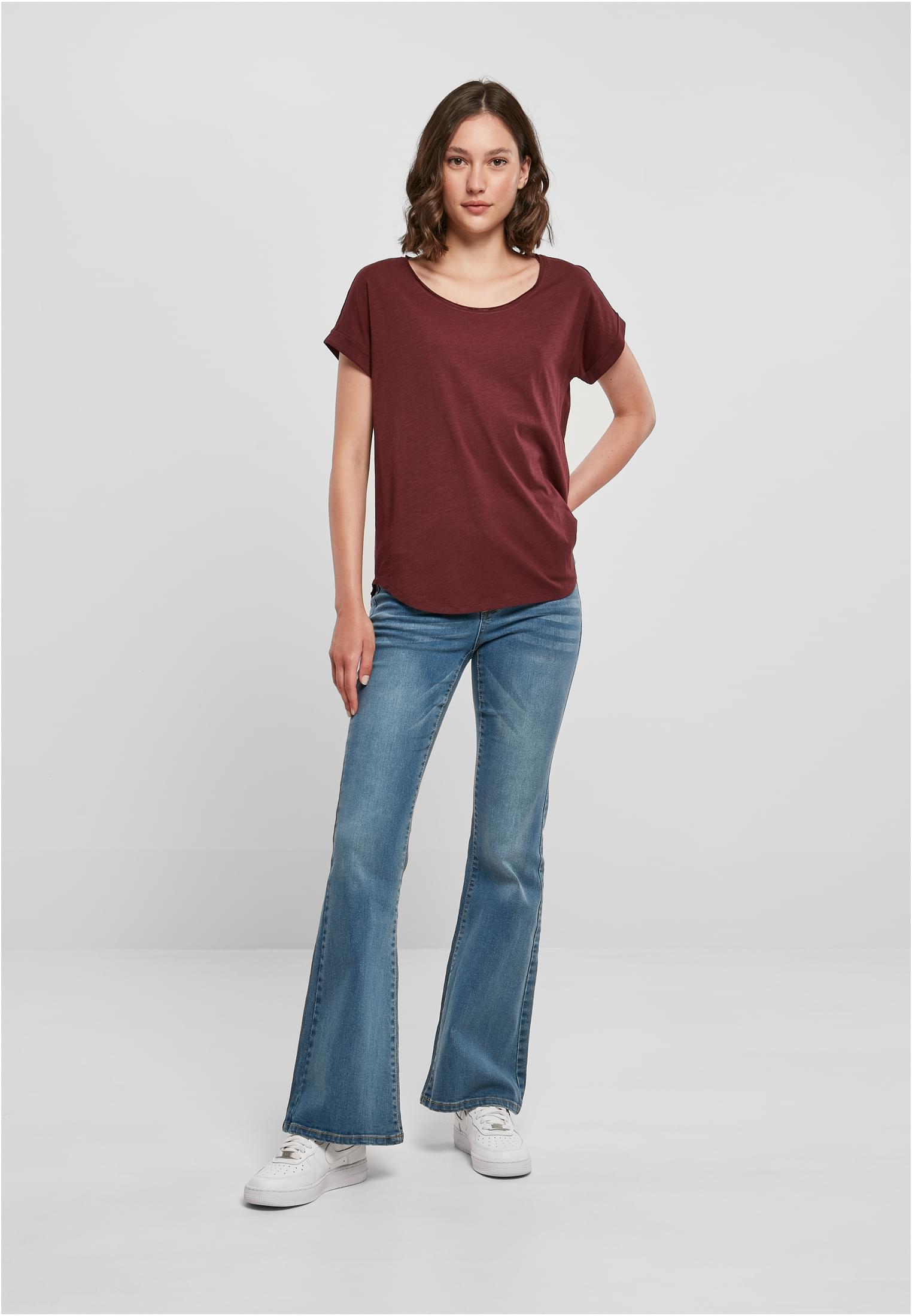 Ladies Long Slub Tee cherry | cherry