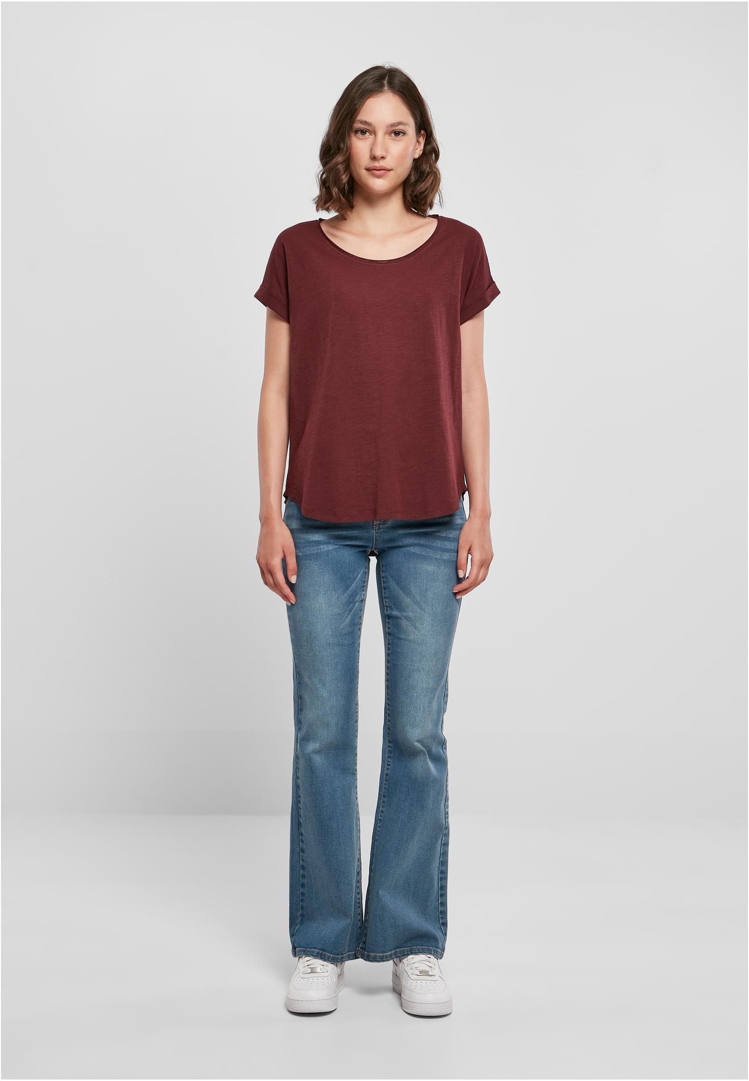 Ladies Long Slub Tee cherry | cherry