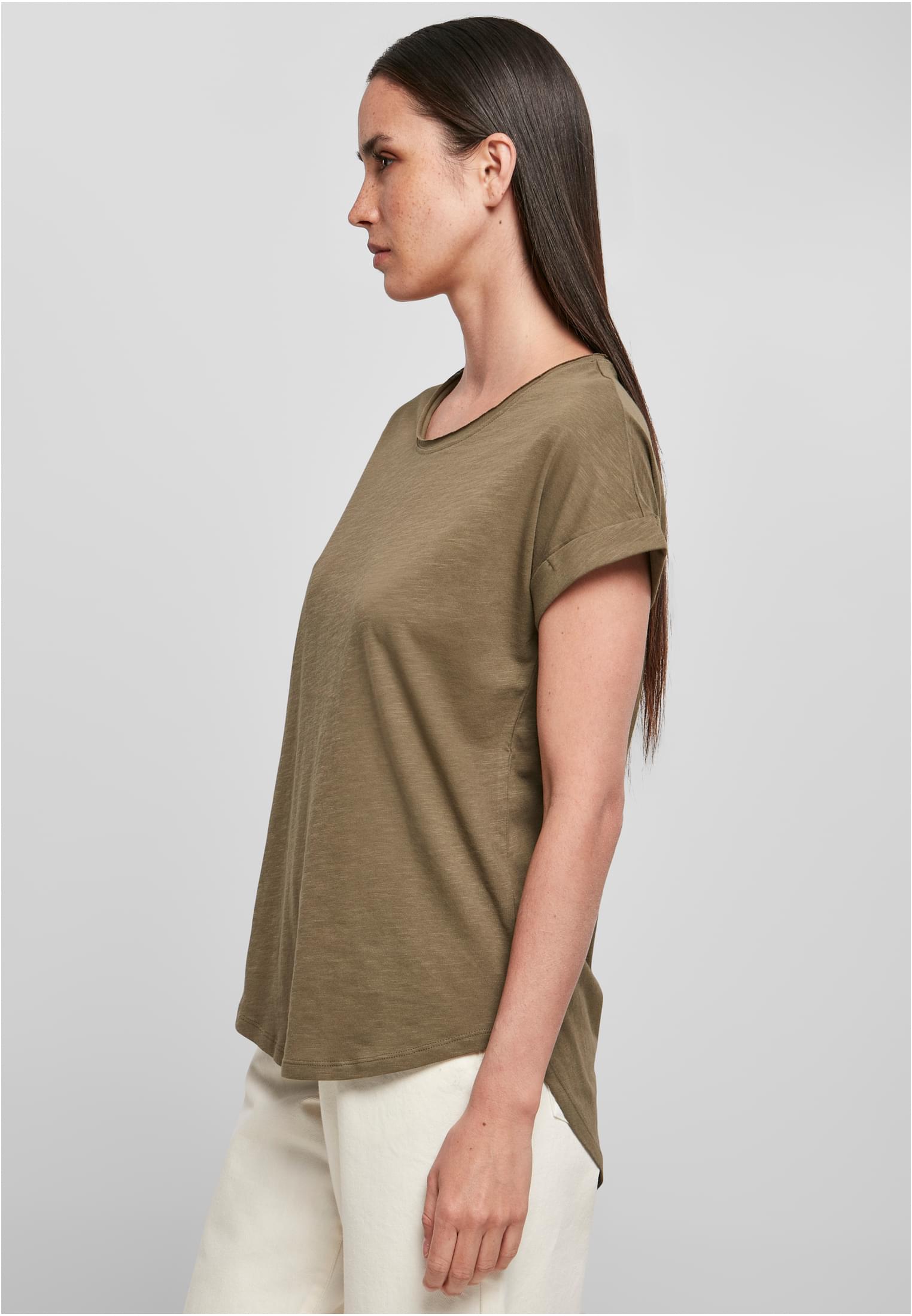 Ladies Long Slub Tee olive | olive