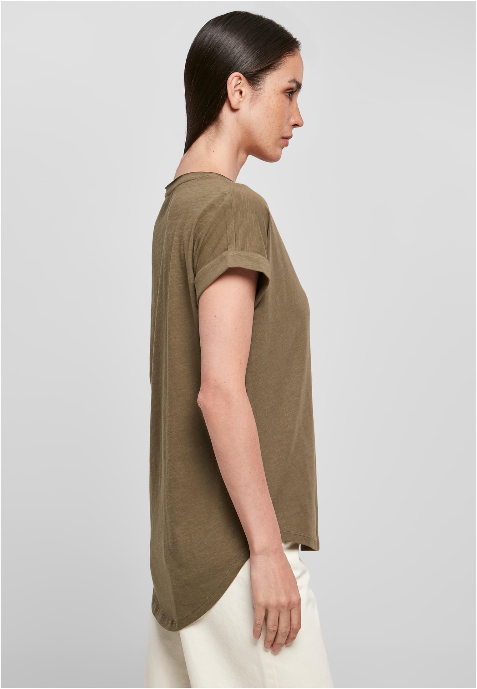 Ladies Long Slub Tee olive | olive