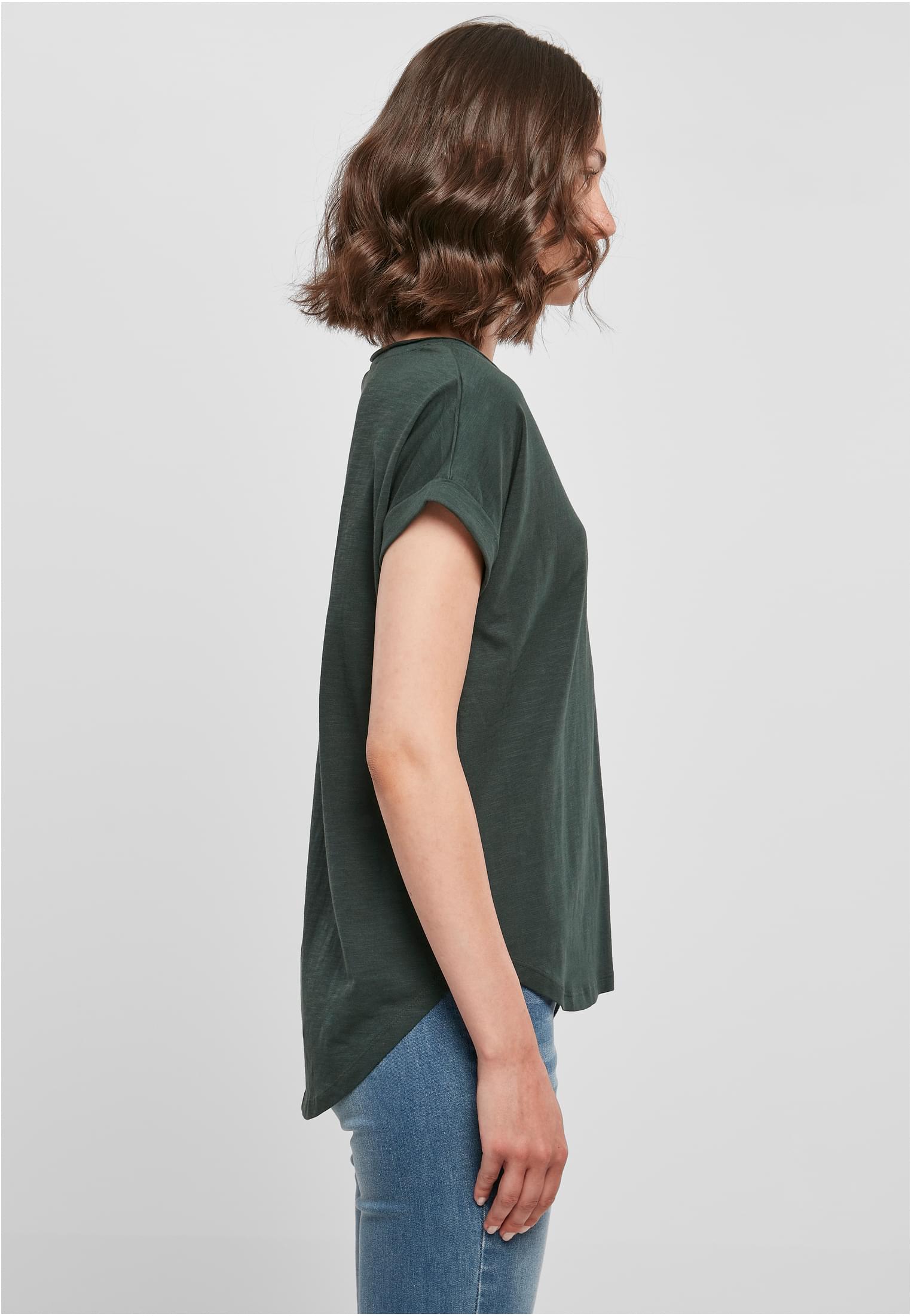Ladies Long Slub Tee bottlegreen | bottlegreen