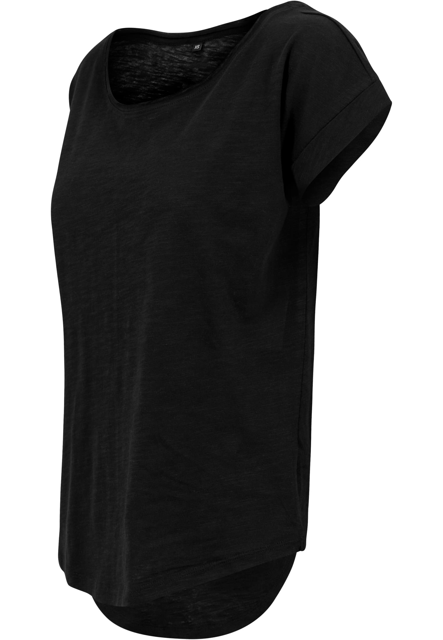 Ladies Long Slub Tee black | black
