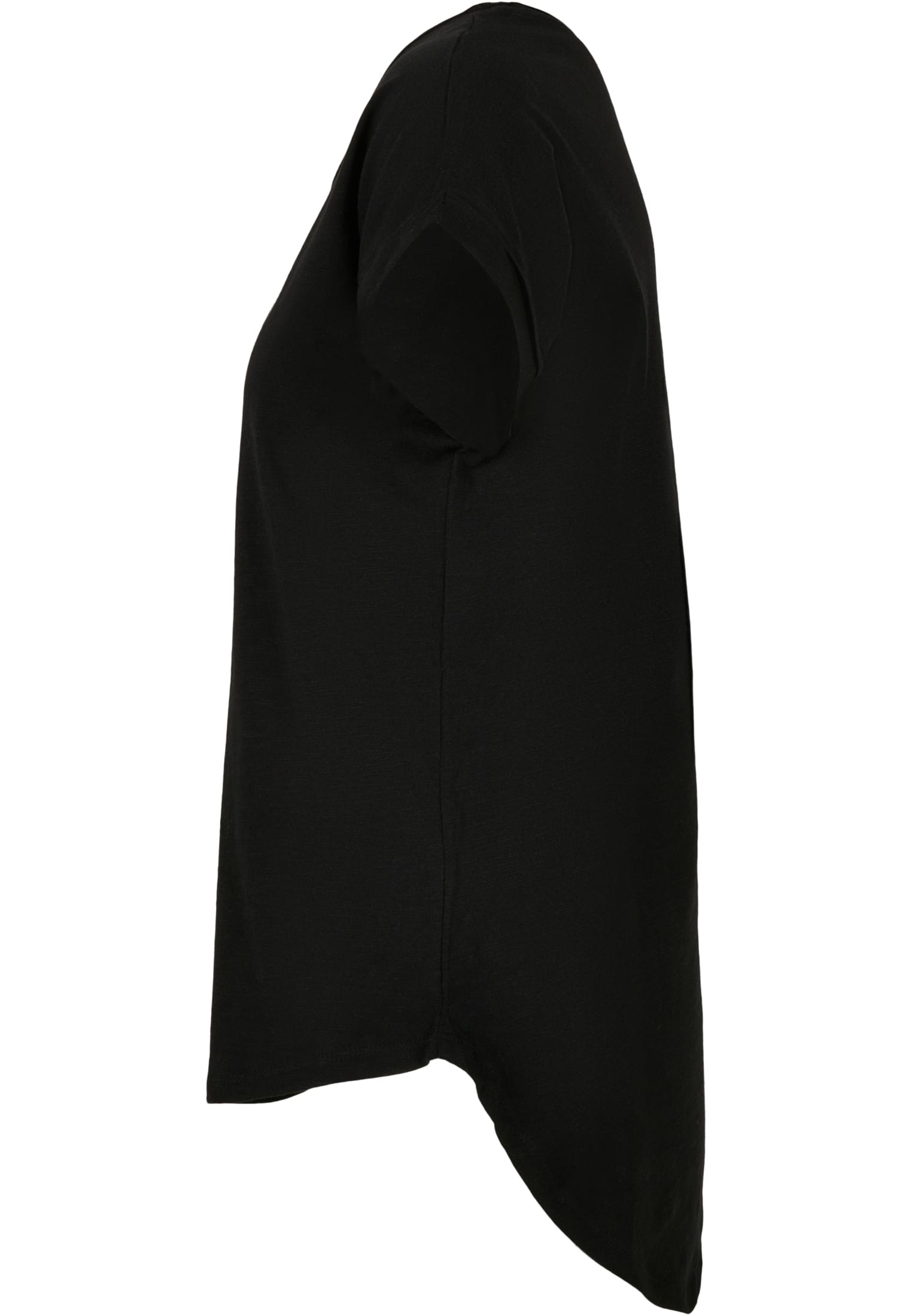 Ladies Long Slub Tee black | black
