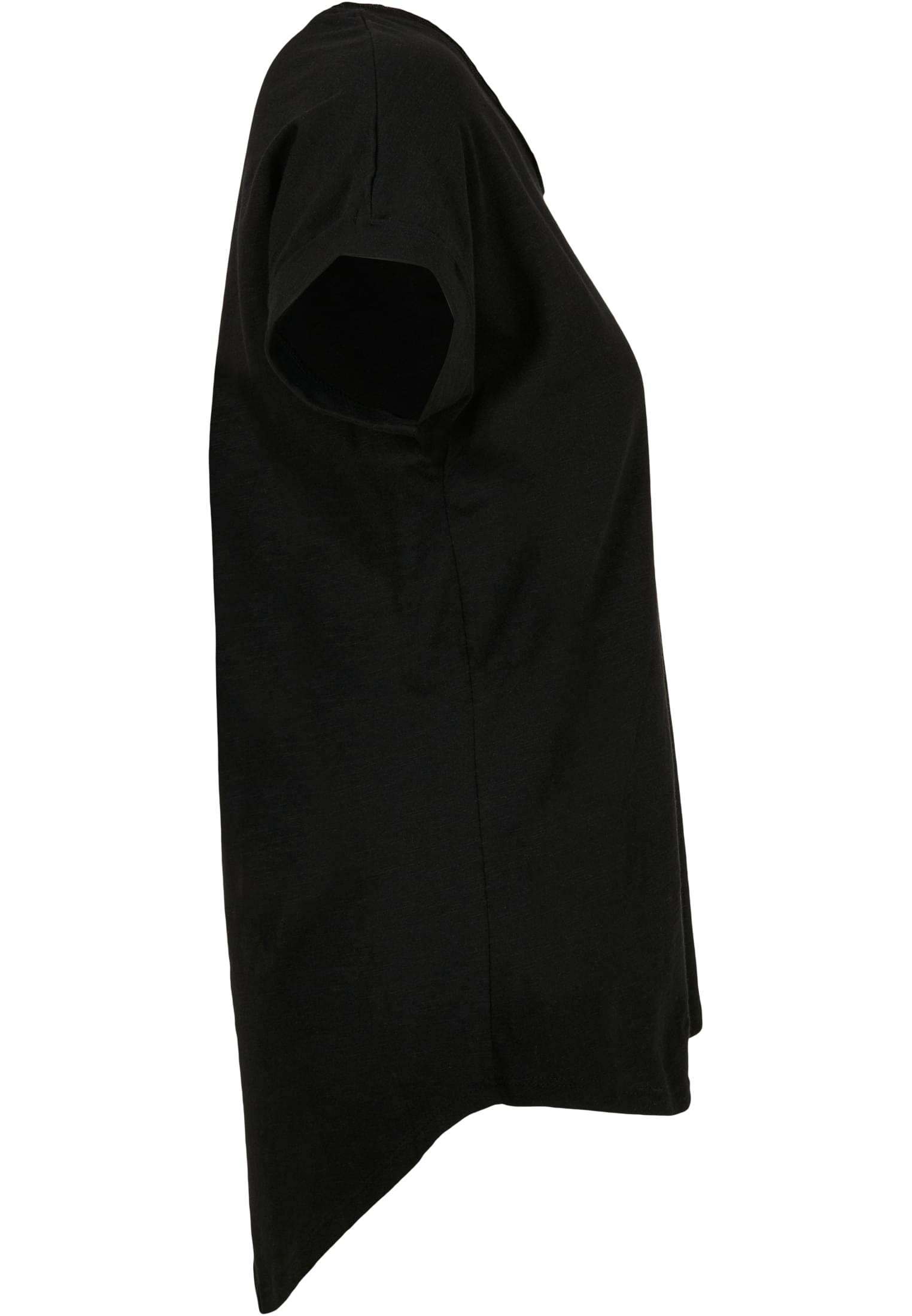 Ladies Long Slub Tee black | black