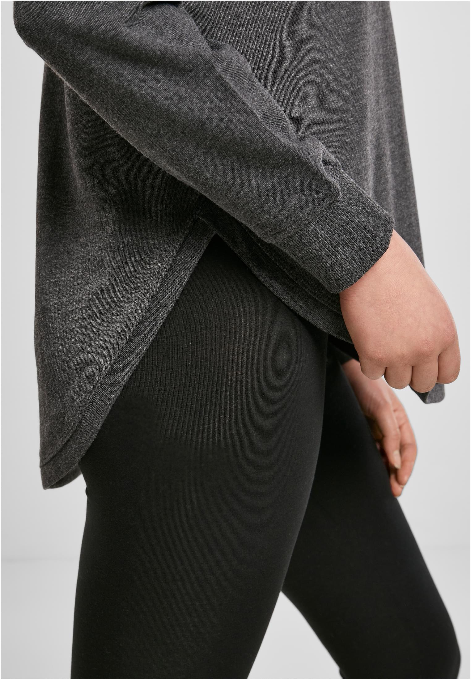 Ladies Oversized Hoody charcoal | charcoal
