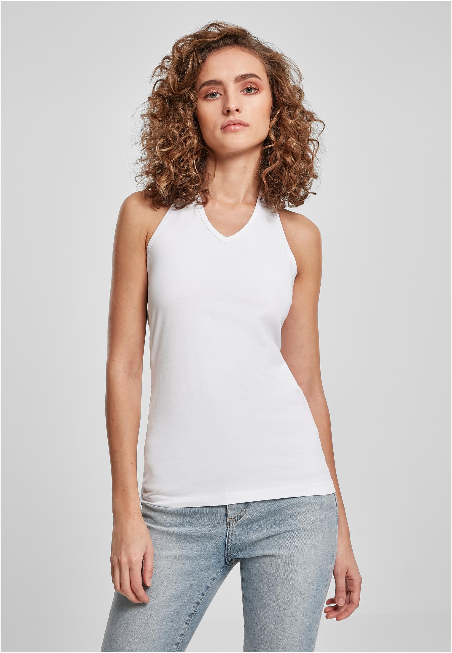 Ladies Neckholder Shirt white | white