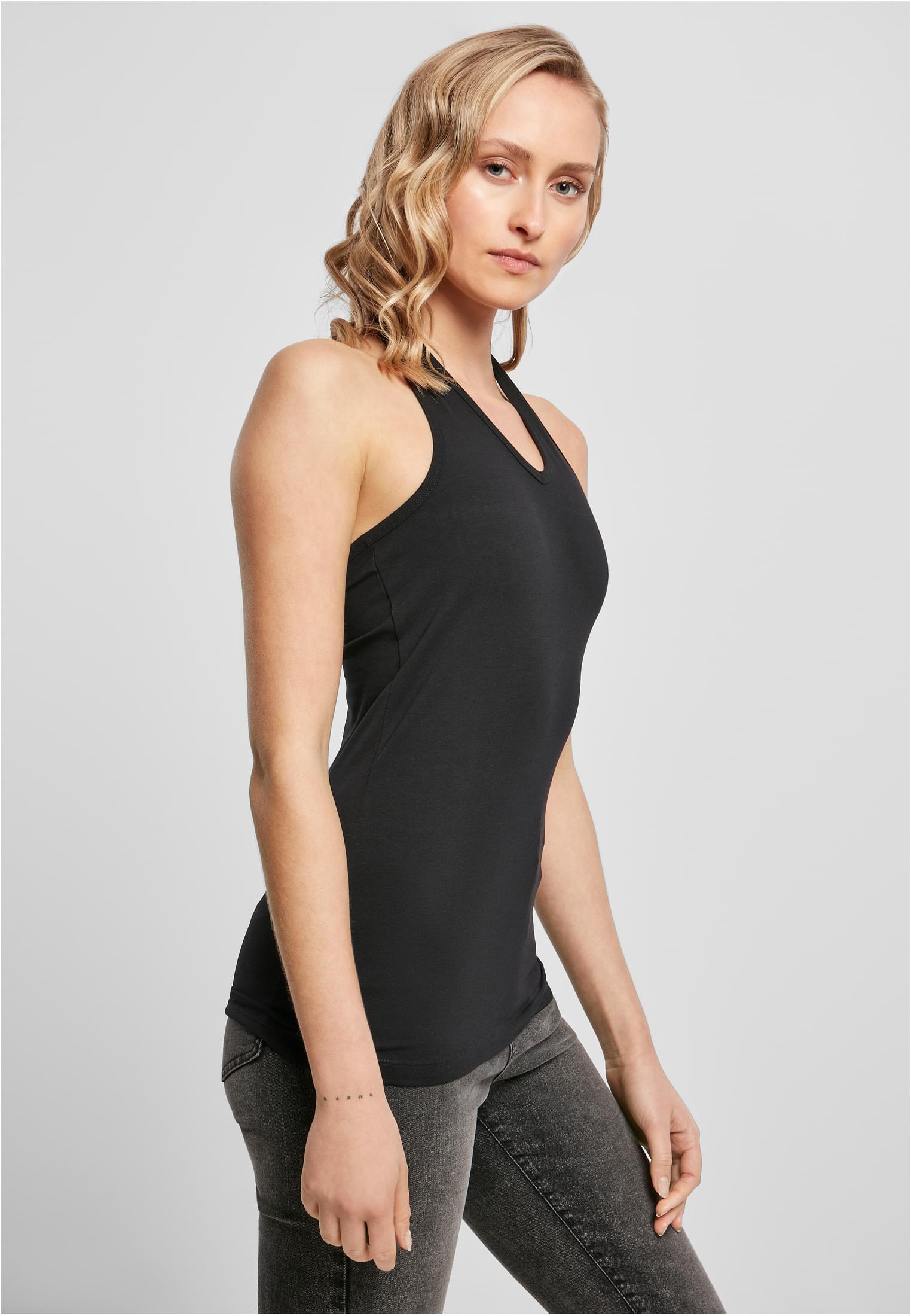 Ladies Neckholder Shirt black | black