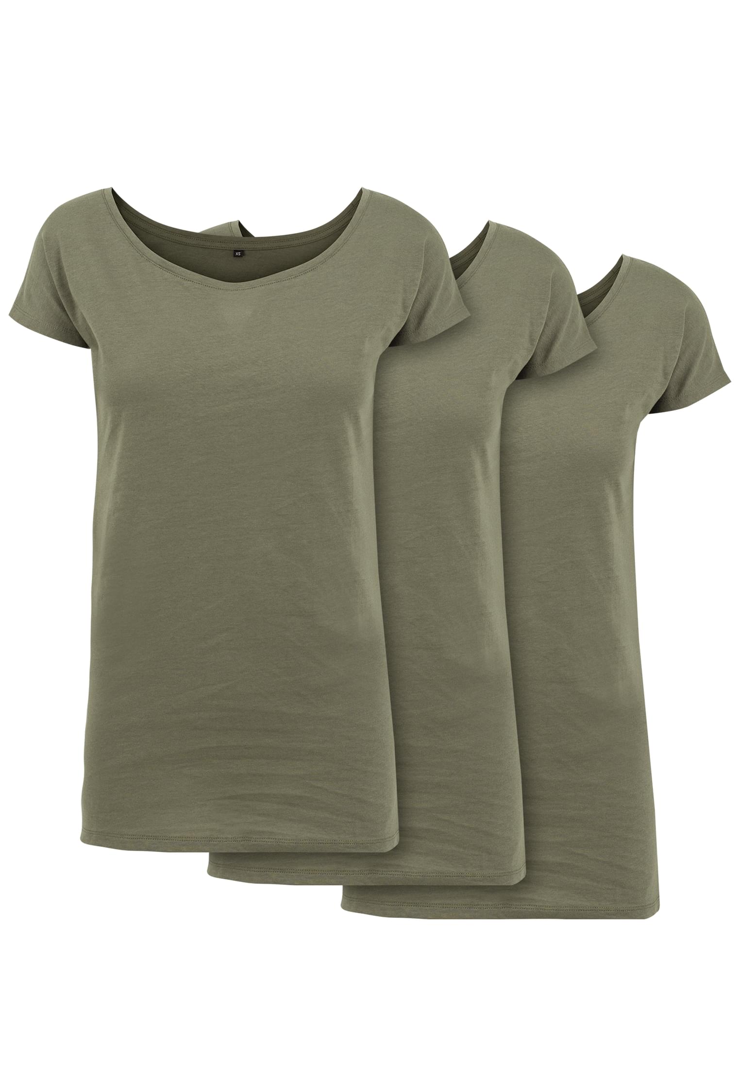 Ladies Wideneck Tee 3-Pack olive | olive