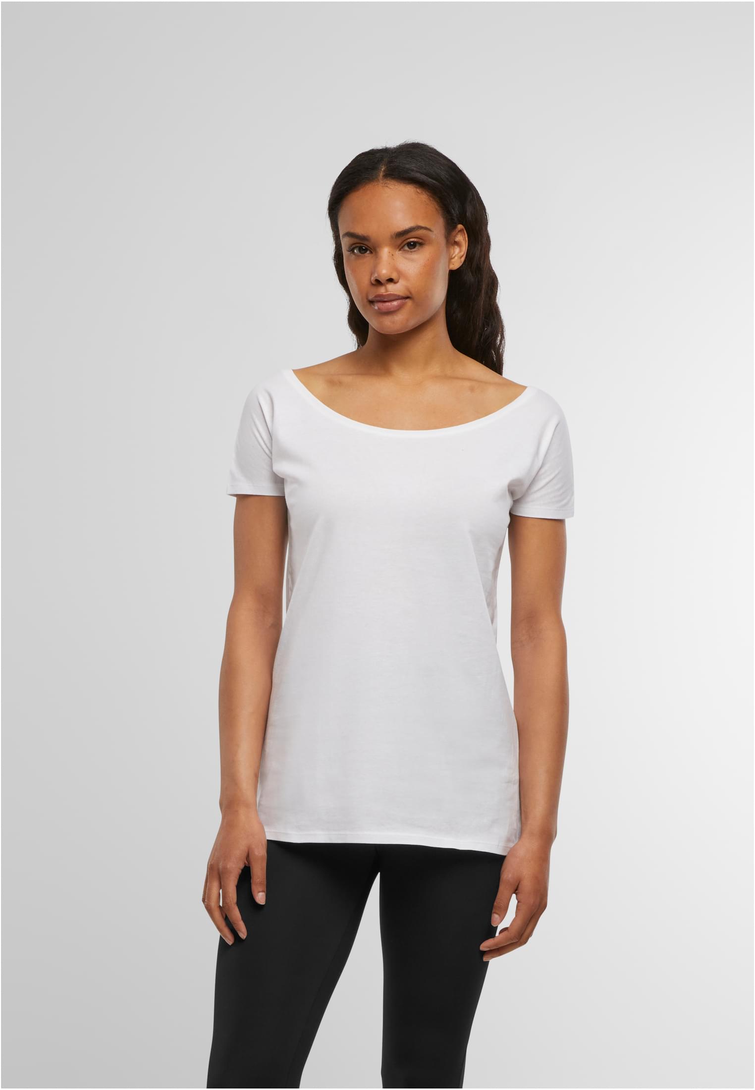 Ladies Wideneck Tee white | white