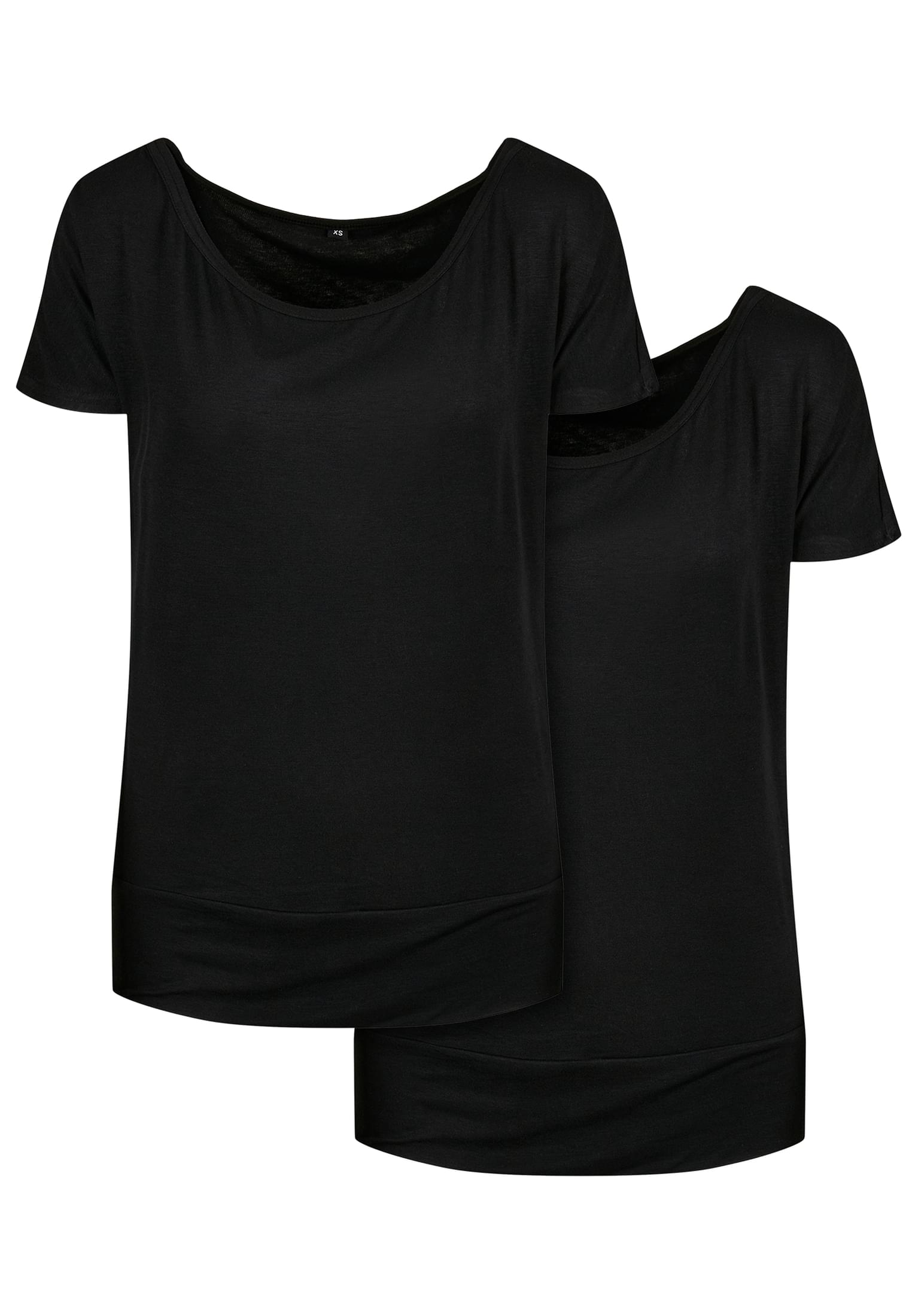 Ladies Viscose Tee 2-Pack black | black
