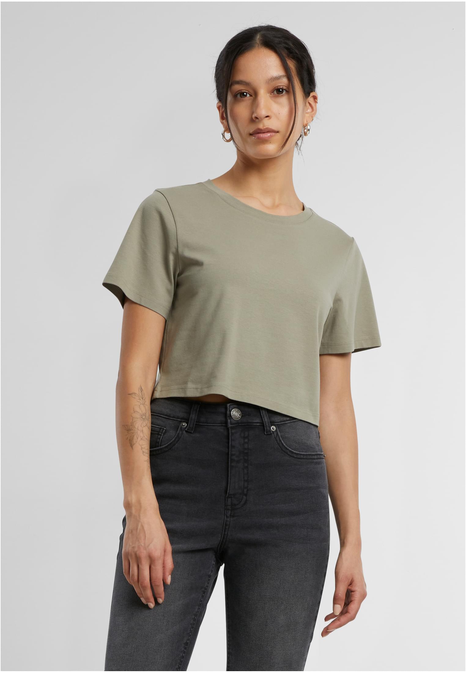 Ladies Cropped Tee paleolive | paleolive