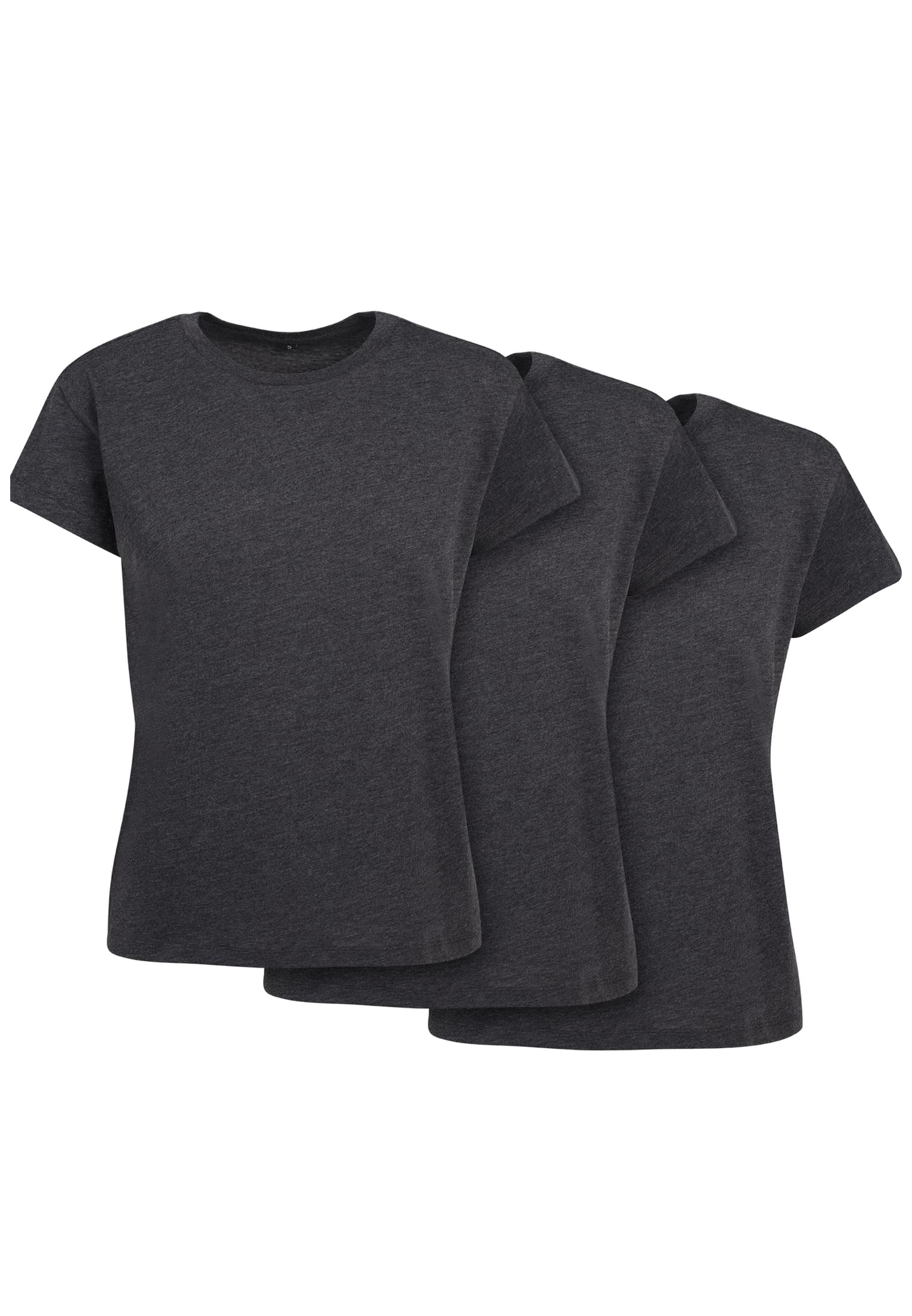 Ladies Box Tee 3-Pack charcoal | charcoal