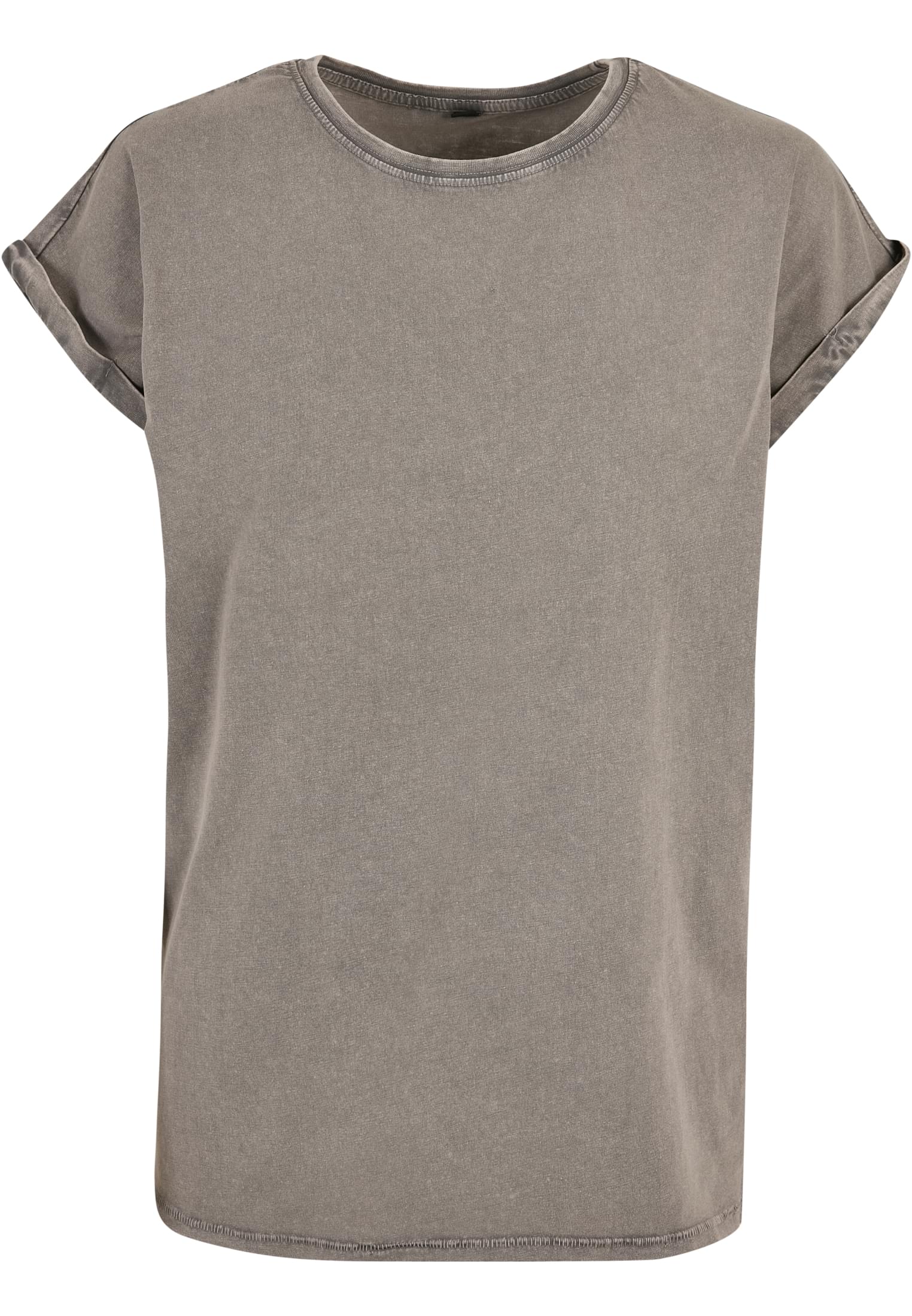 Ladies Acid Washed Extended Shoulder Tee asphalt | asphalt