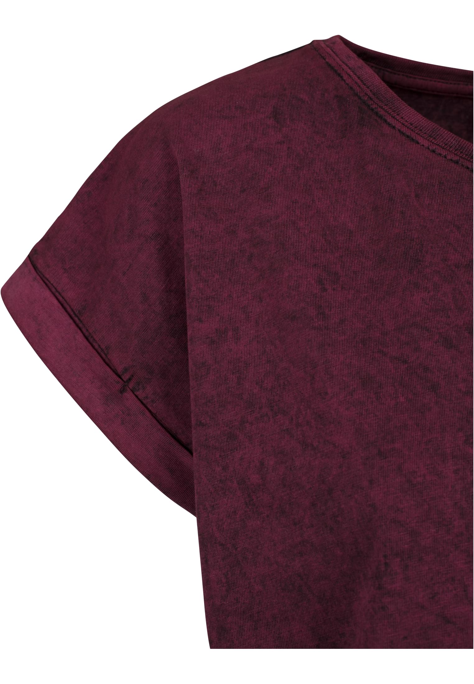 Ladies Acid Washed Extended Shoulder Tee berry black | berry black
