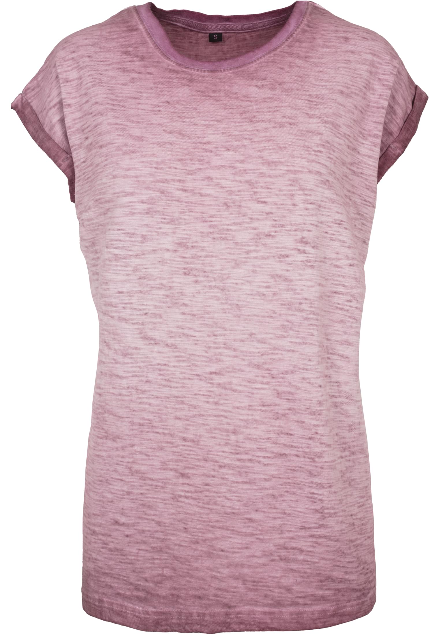 Ladies Spray Dye Extended Shoulder Tee burgundy | burgundy